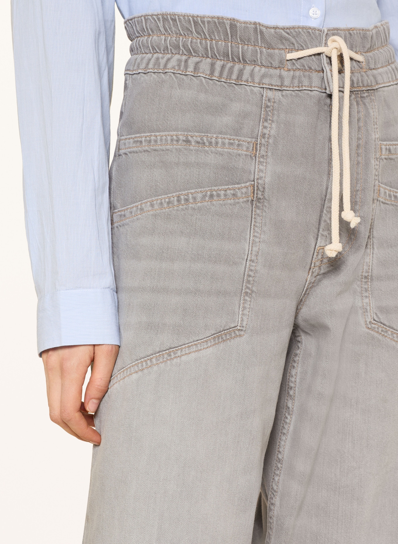 ba&sh Wide Leg Jeans YIMA: GREY GREY