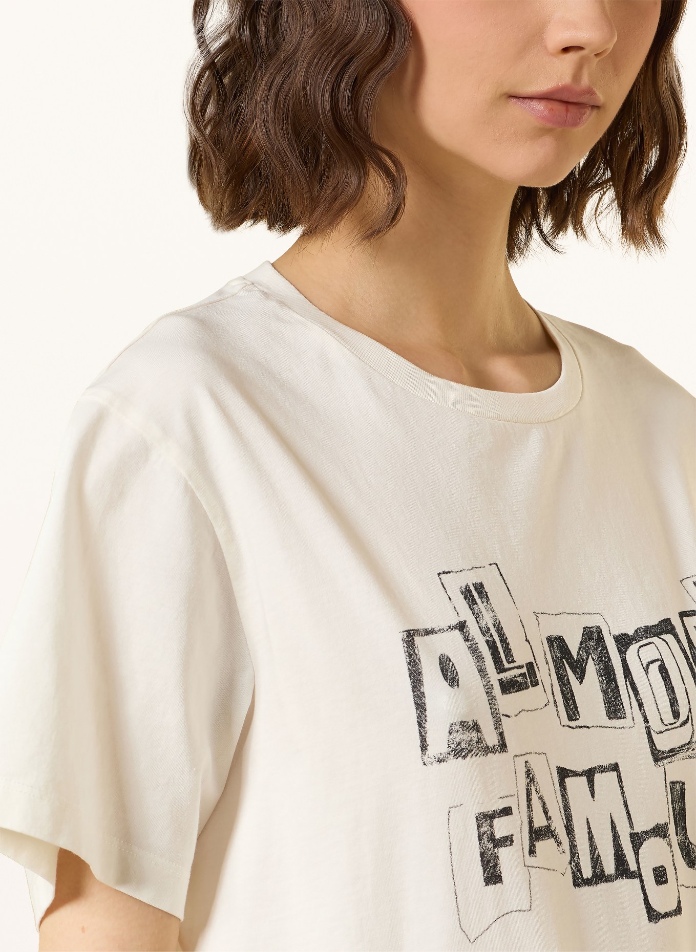 ba&sh T-Shirt RALFA: WEISS / DUNKELGRAU