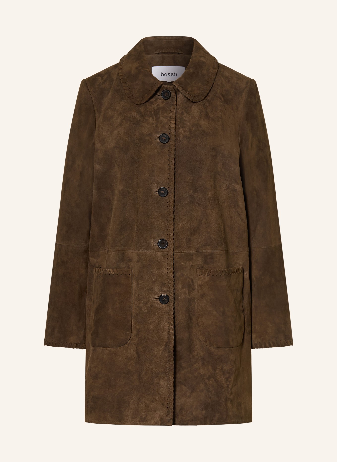 ba&sh Ledermantel MAENA: DUNKELBRAUN