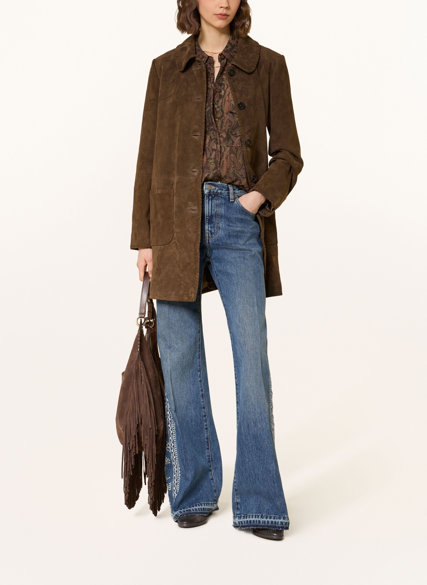 ba&sh Ledermantel MAENA: DUNKELBRAUN