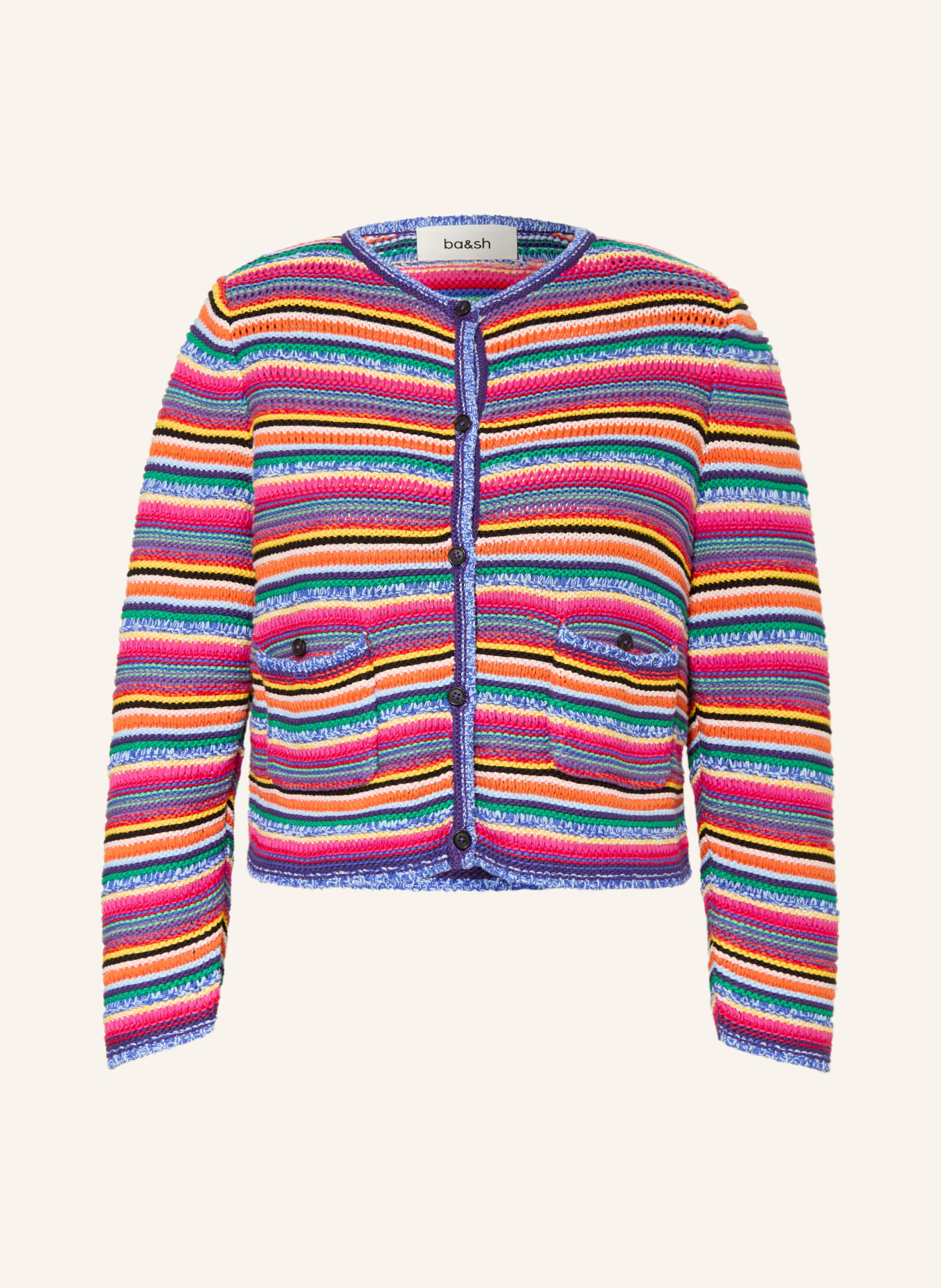 ba&sh Strickjacke FANNY: PINK / GELB / BLAU