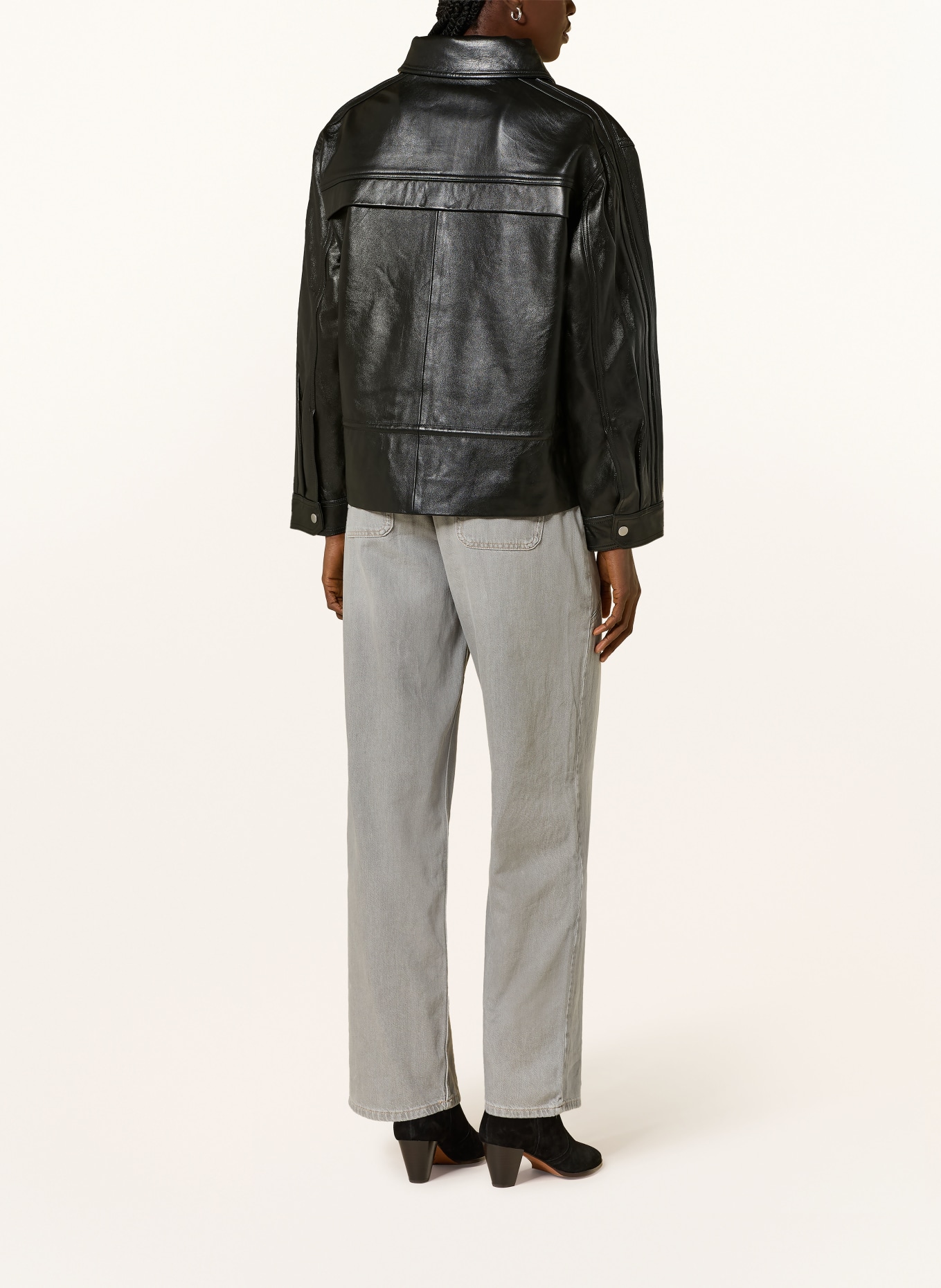 ba&sh Lederjacke KASSIA: SCHWARZ