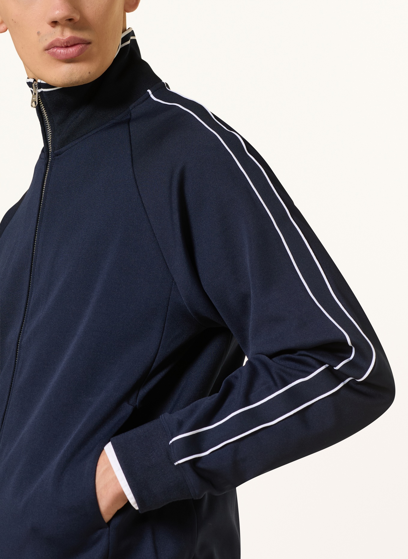 ARKET Trainingsjack MANEL met galonstrepen: DONKERBLAUW