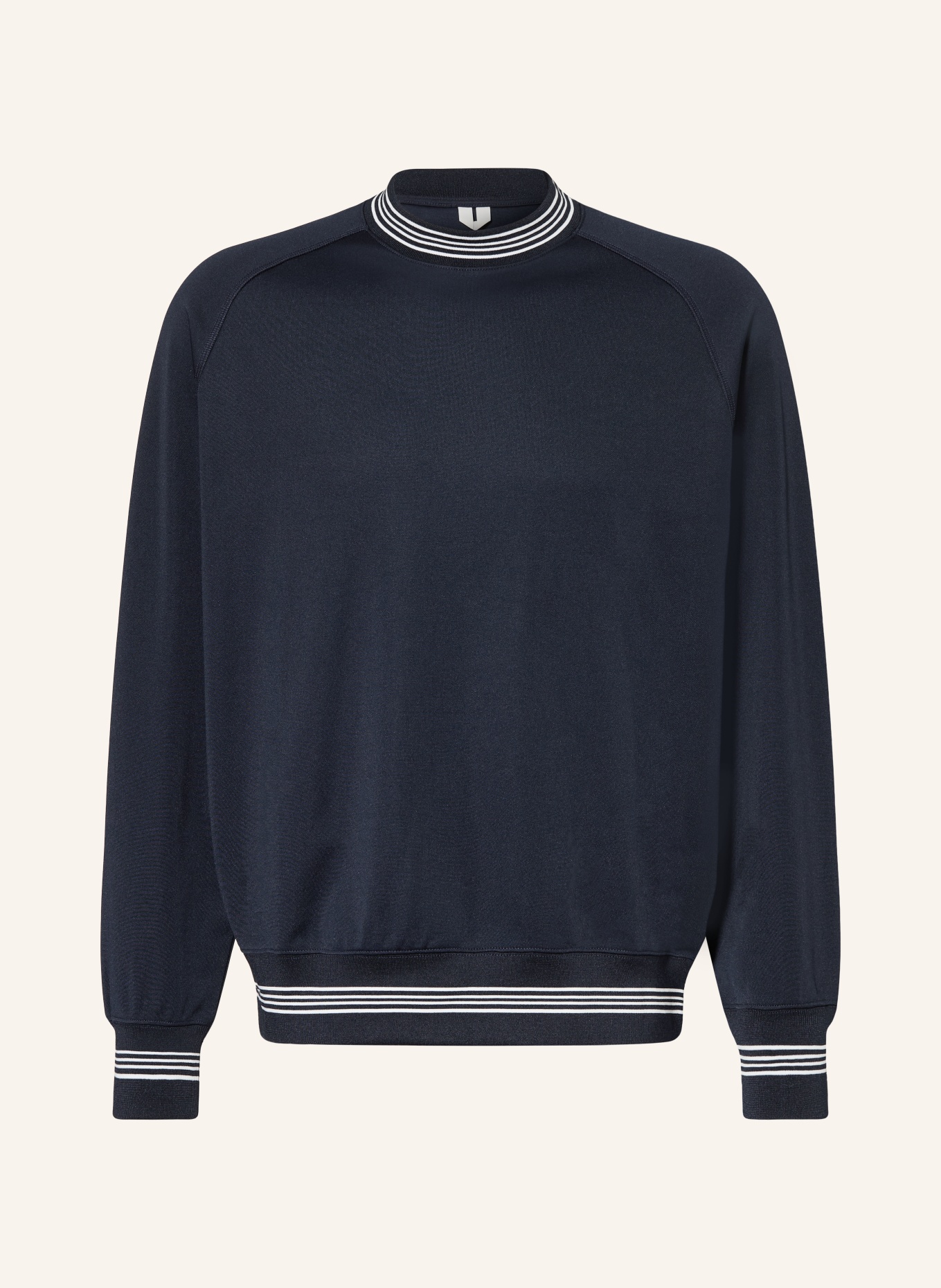 ARKET Sweatshirt MANU: DUNKELBLAU / WEISS