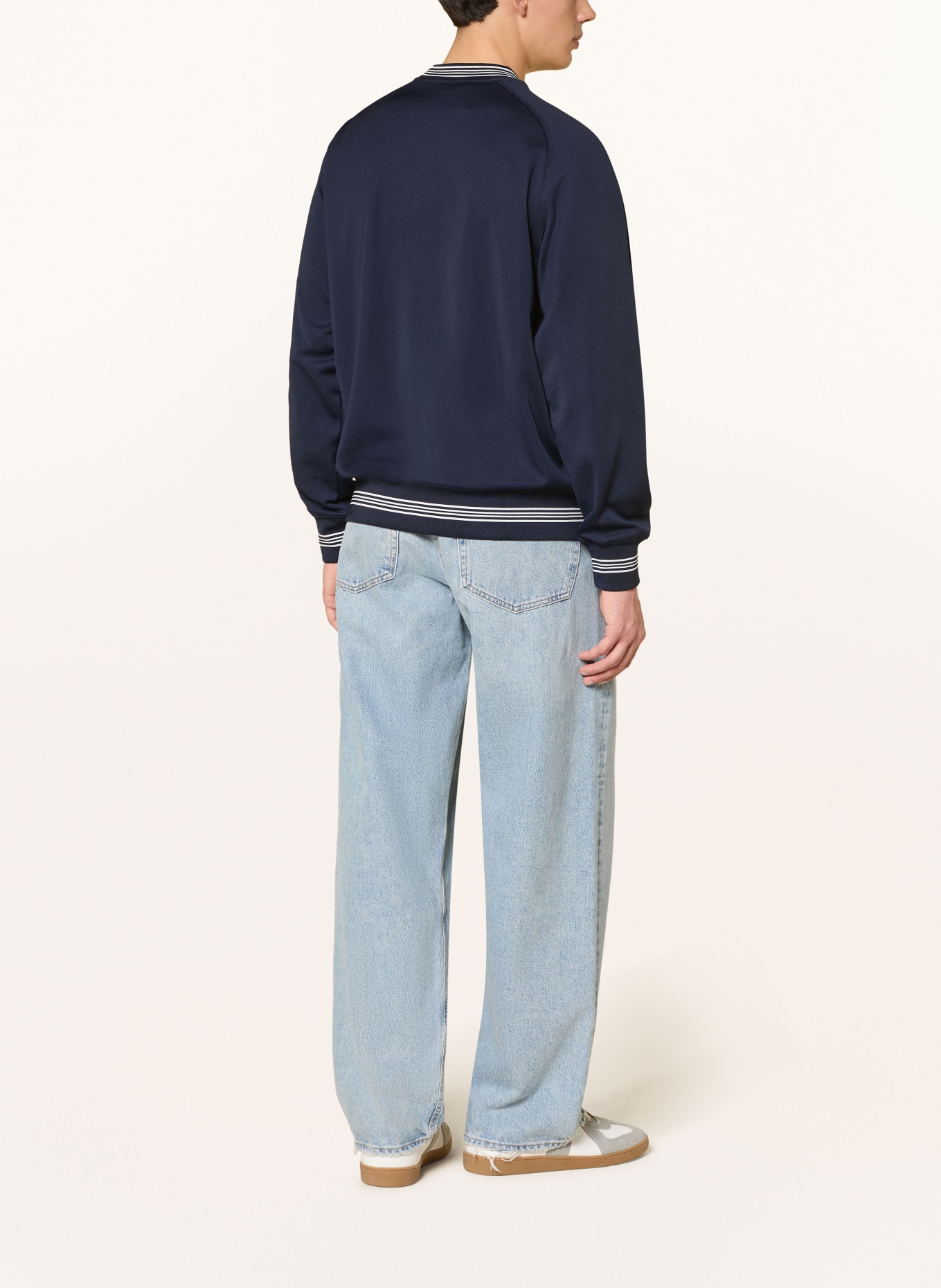 ARKET Sweatshirt MANU: DUNKELBLAU / WEISS