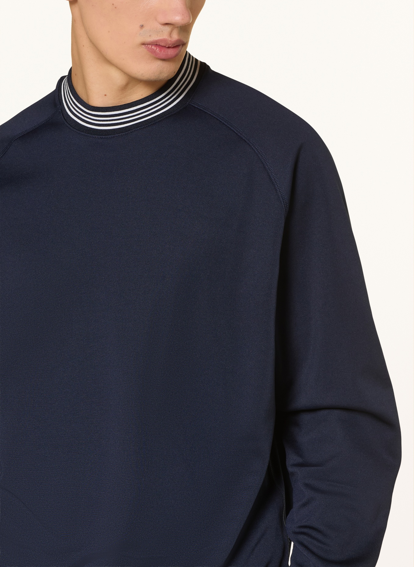 ARKET Sweatshirt MANU: DUNKELBLAU / WEISS