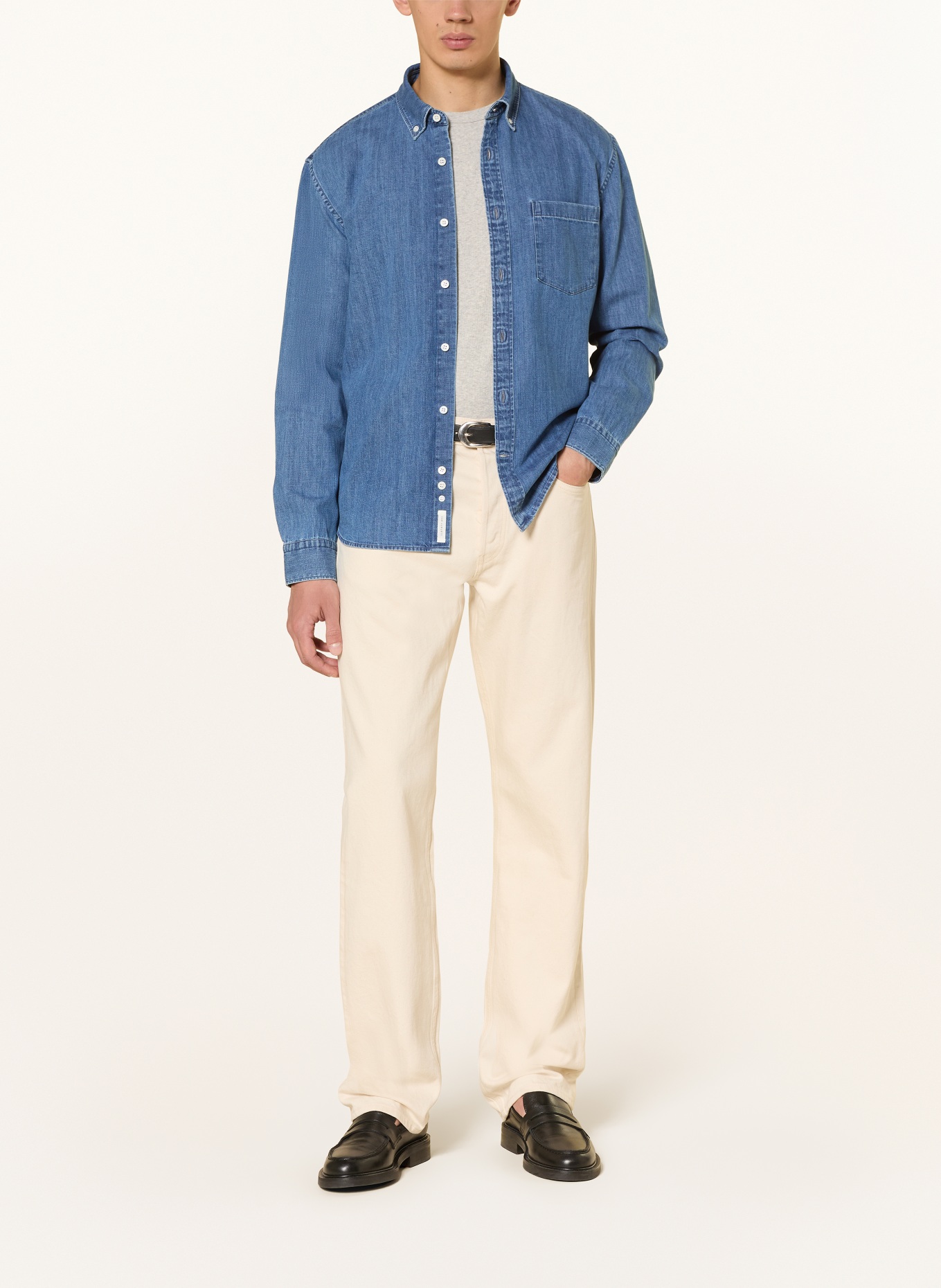 ARKET BARD REG Regular Fit Denim Shirt: BLUE