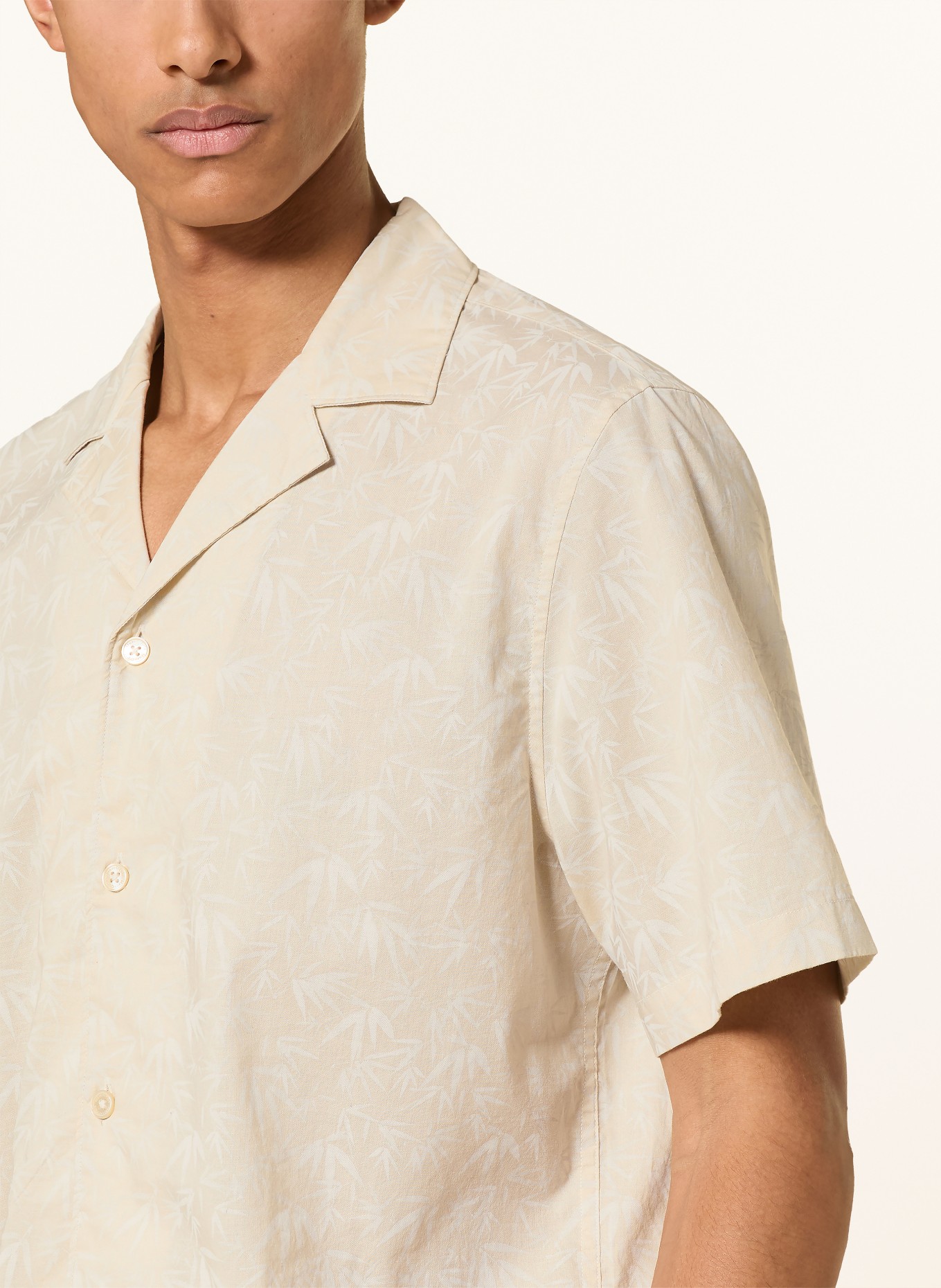 Marc O'Polo Resorthemd Regular Fit: HELLBRAUN / WEISS