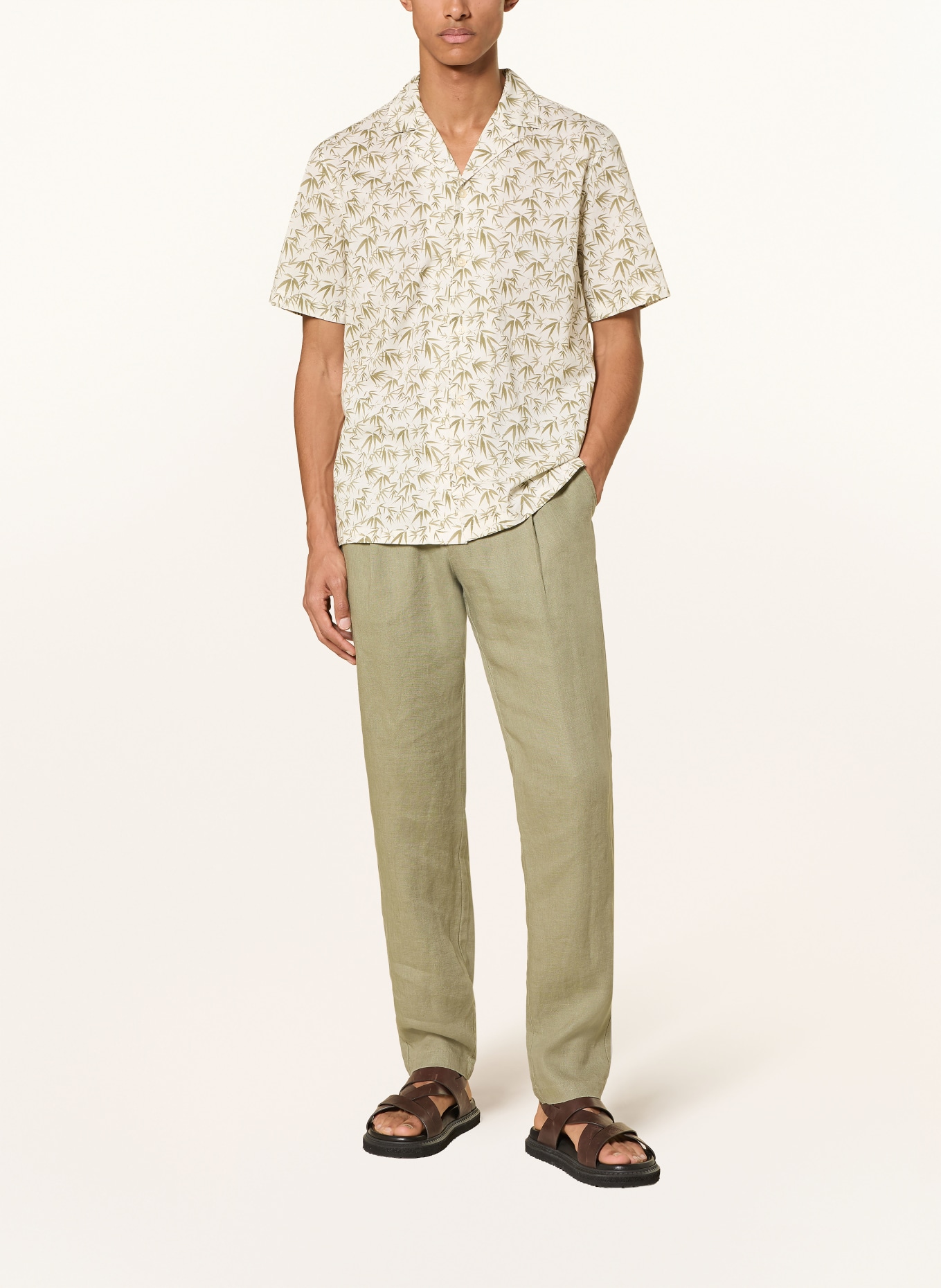 Marc O'Polo Resorthemd Regular Fit: CREME / KHAKI