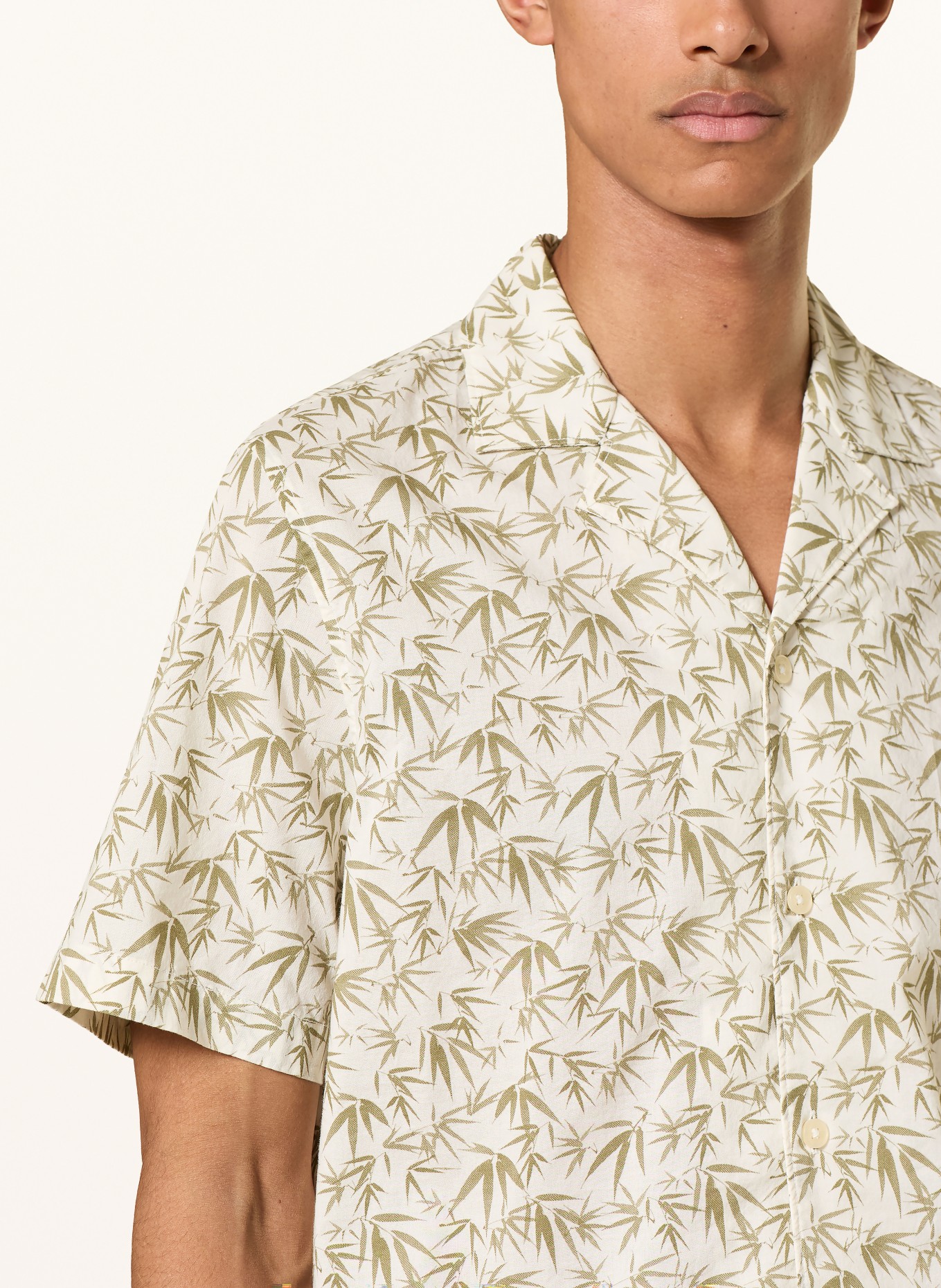 Marc O'Polo Resorthemd Regular Fit: CREME / KHAKI