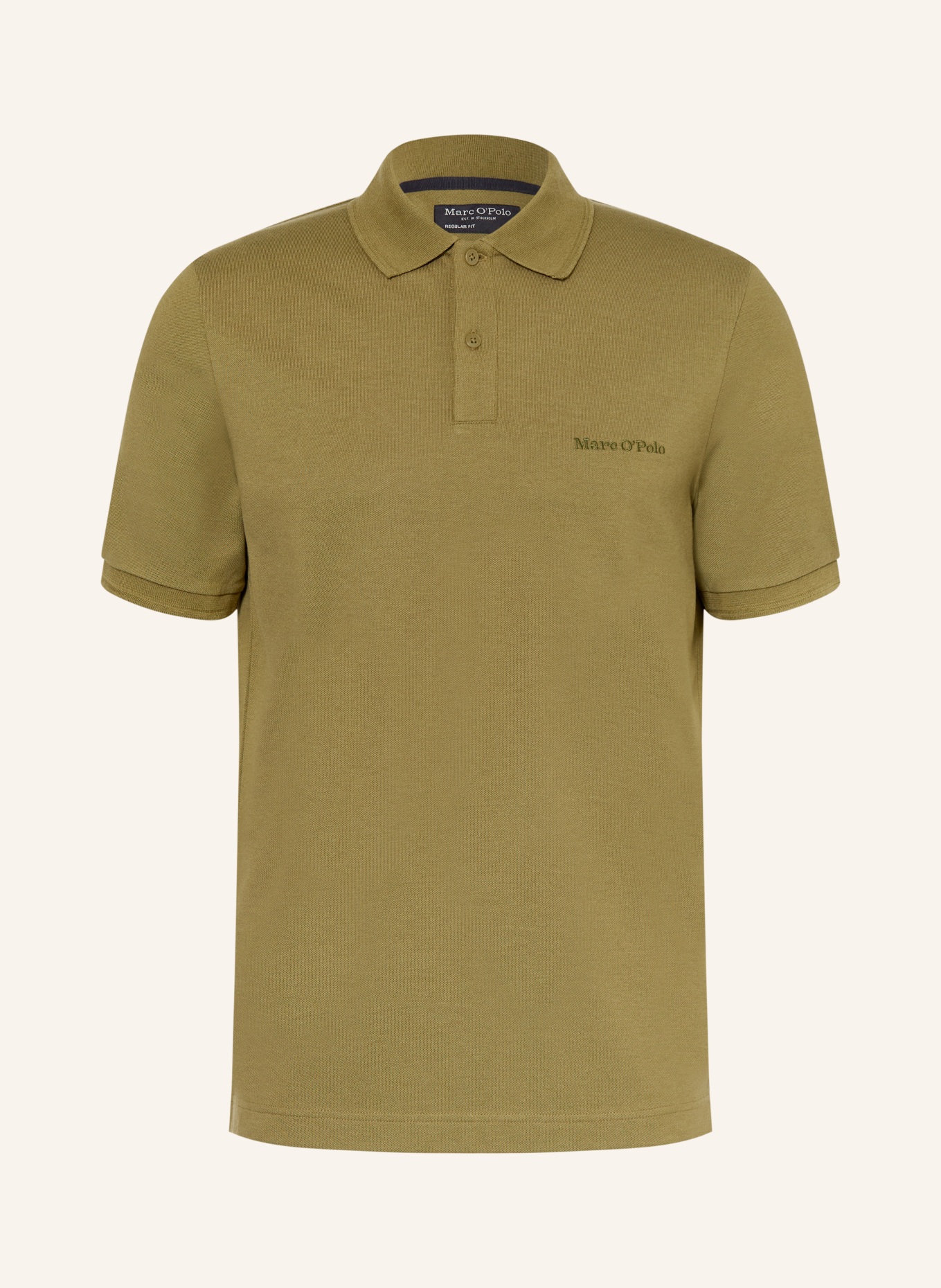 Marc O'Polo Polo en jersey, coupe classique: OLIVE