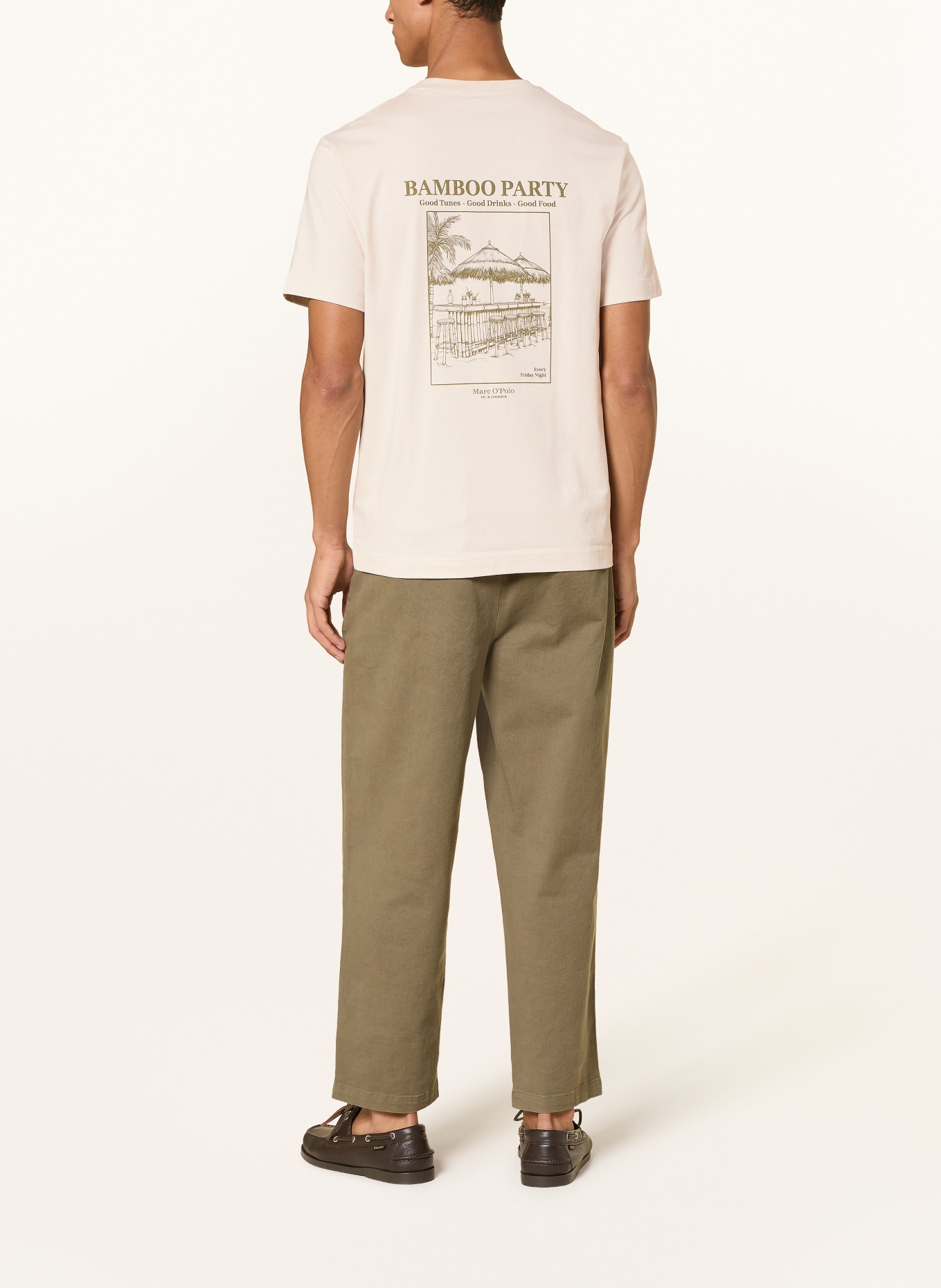 Marc O'Polo T-shirt: LIGHT GRAY / KHAKI