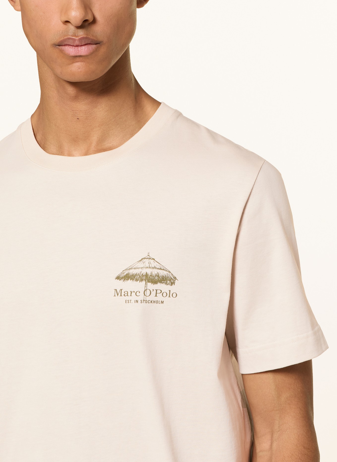 Marc O'Polo T-shirt: LIGHT GRAY / KHAKI