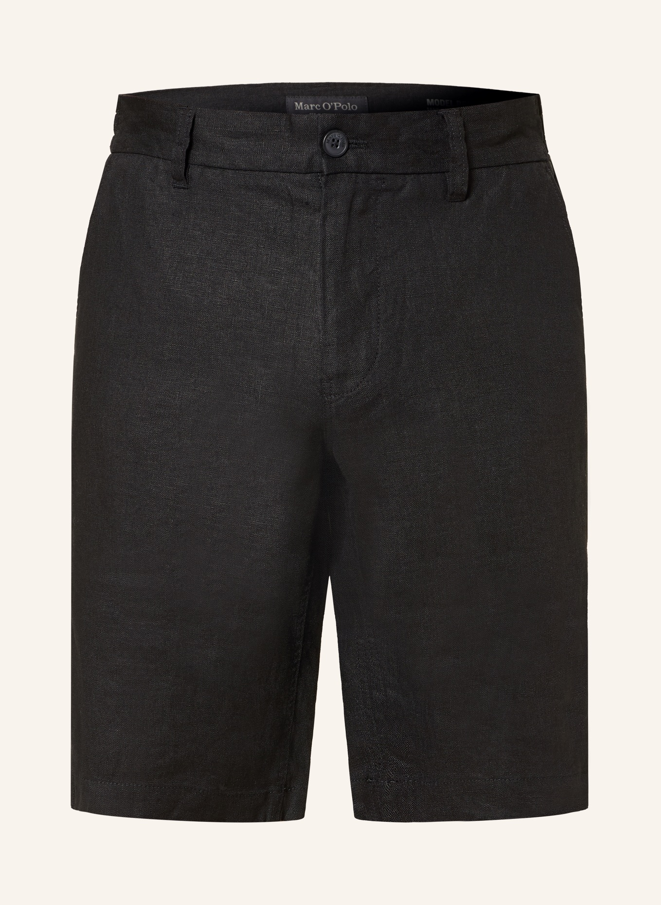Marc O'Polo Leinenshorts RESO JOGGER Regular Fit: SCHWARZ