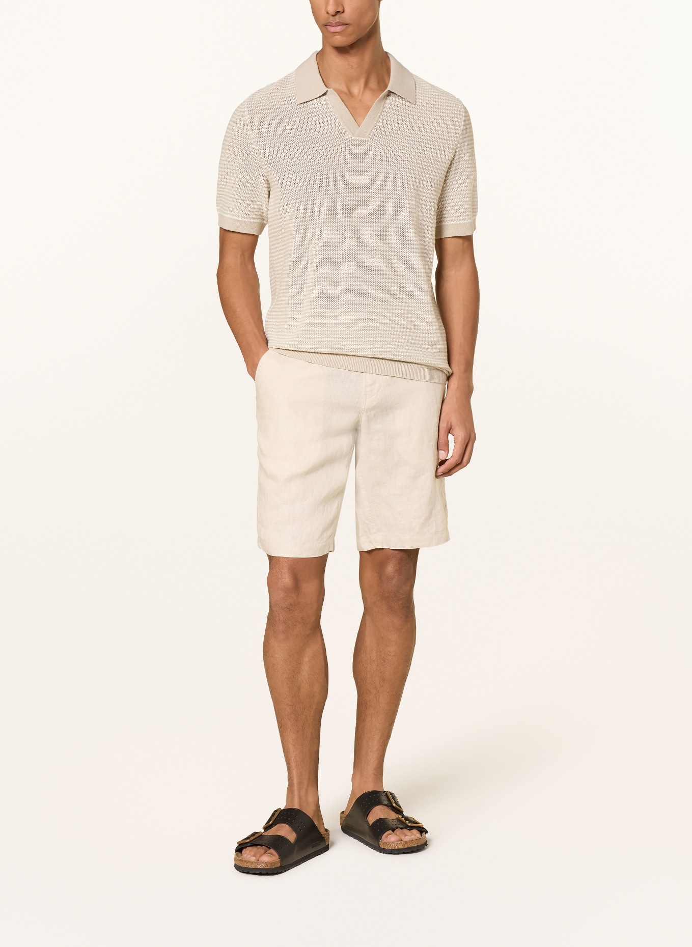 Marc O'Polo Leinenshorts RESO JOGGER Regular Fit: HELLBRAUN