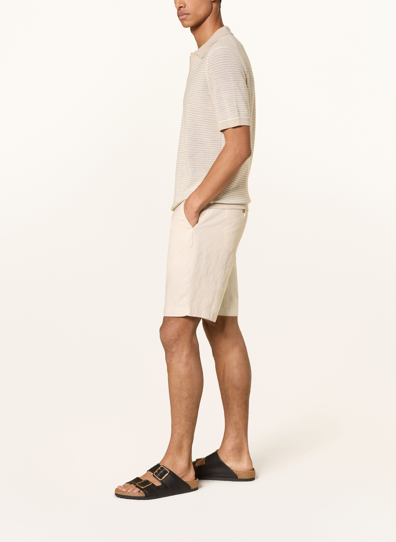 Marc O'Polo Leinenshorts RESO JOGGER Regular Fit: HELLBRAUN