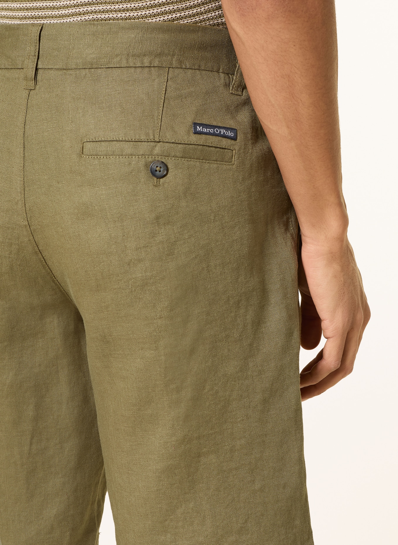 Marc O'Polo Leinenshorts RESO JOGGER Regular Fit: OLIV