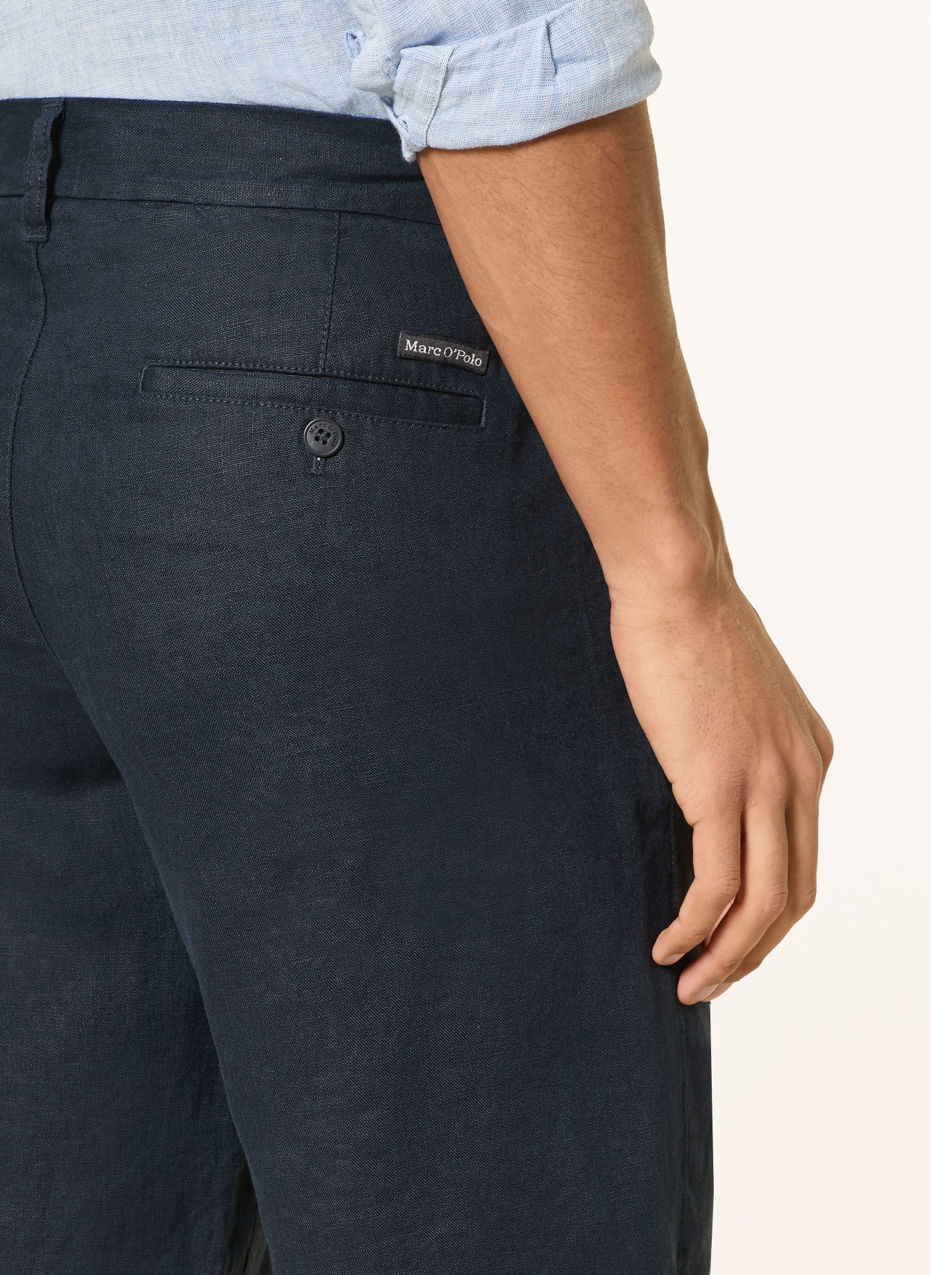 Marc O'Polo Leinenshorts RESO JOGGER Regular Fit: DUNKELBLAU