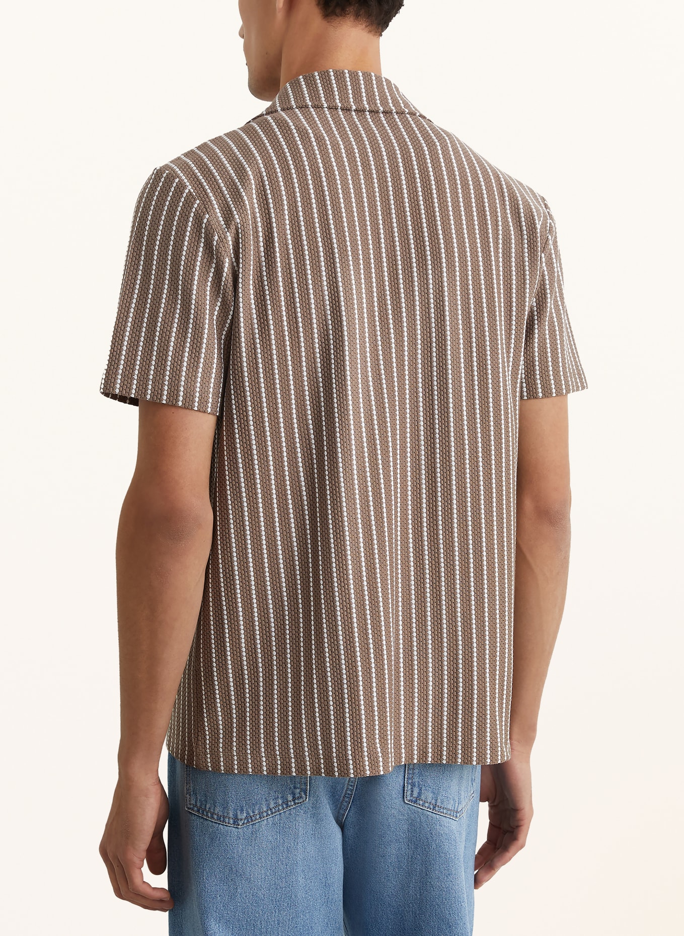 REISS Resorthemd PERCY Regular Fit: BRAUN / WEISS