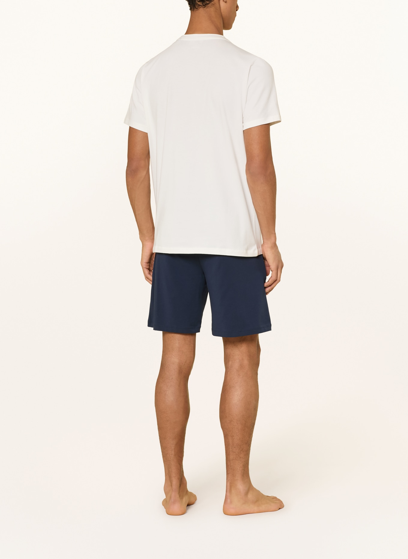 JOOP! Shorty-pyjama: WIT / DONKERBLAUW / BLAUW