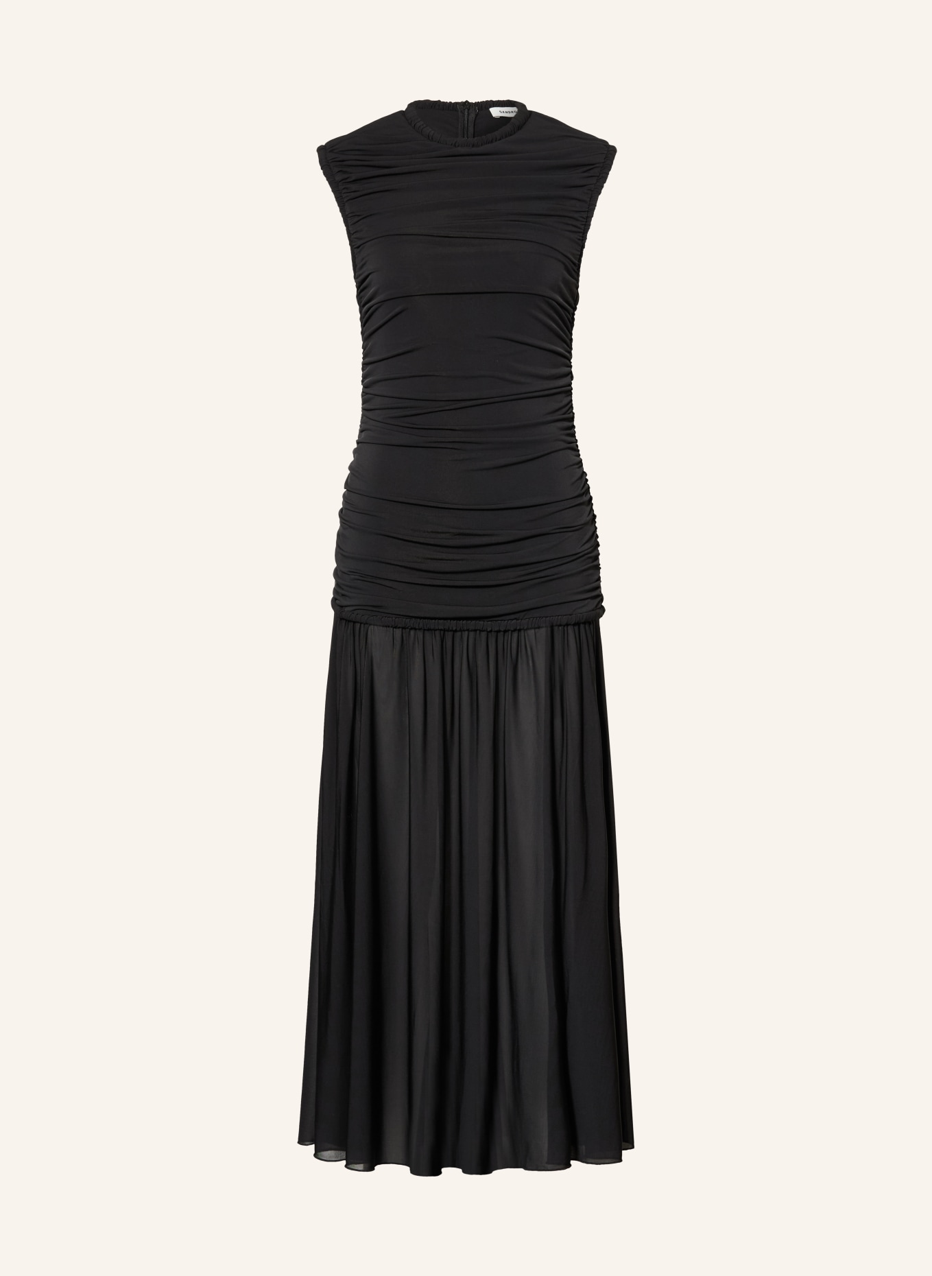 SANDRO Jerseykleid: SCHWARZ