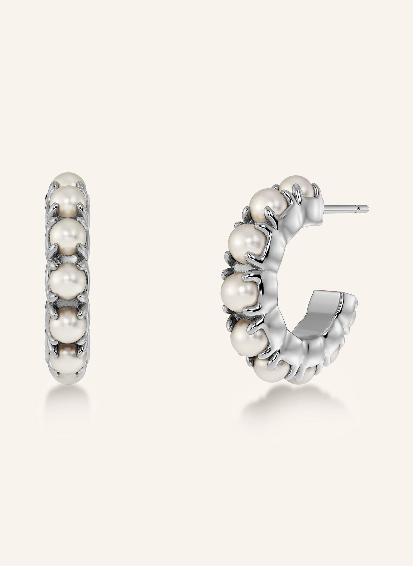 EDBLAD Creolen LILO S: SILBER / WEISS