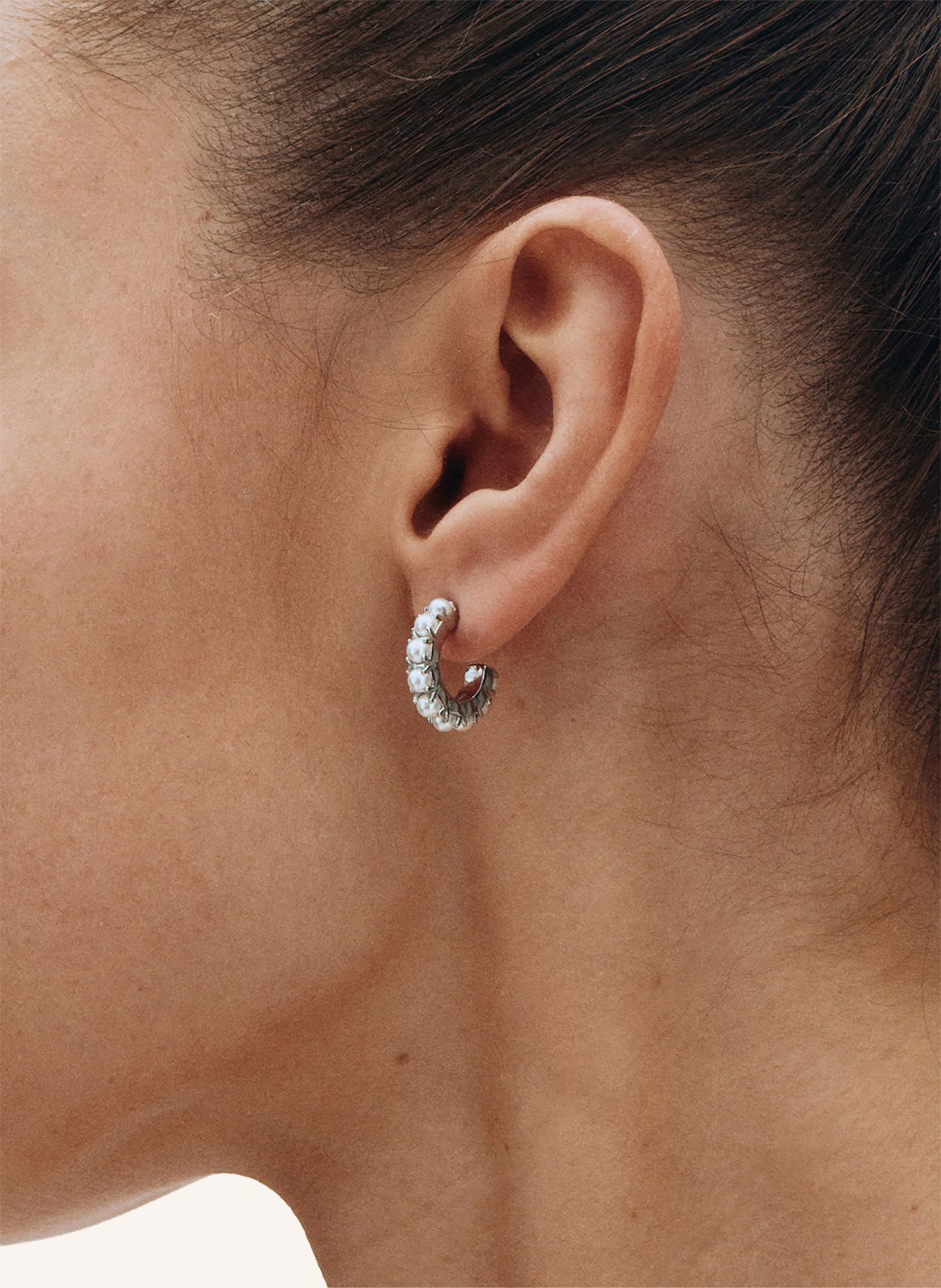 EDBLAD Creolen LILO S: SILBER / WEISS