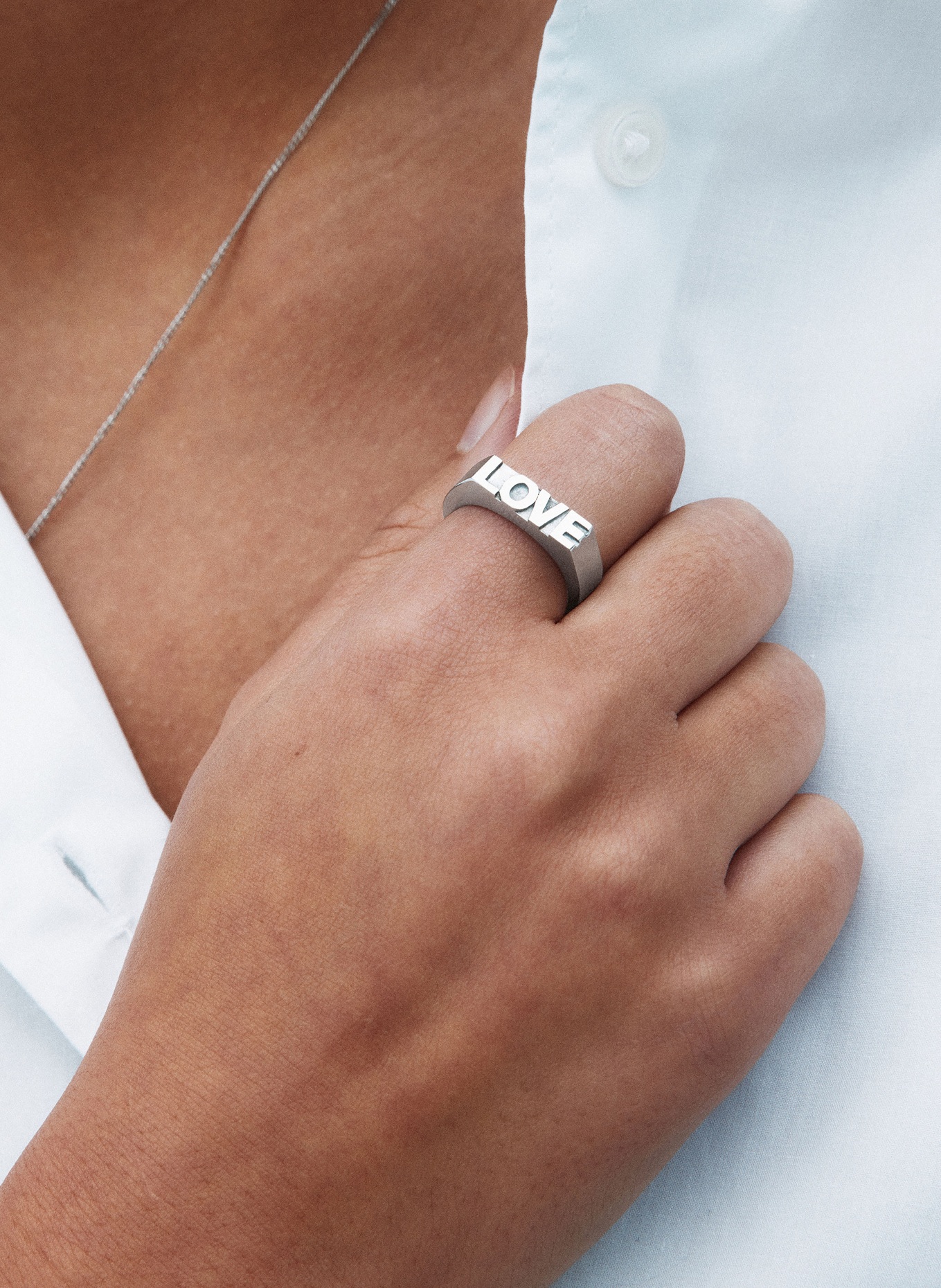 EDBLAD Ring LOVE SIGNET: SILBER