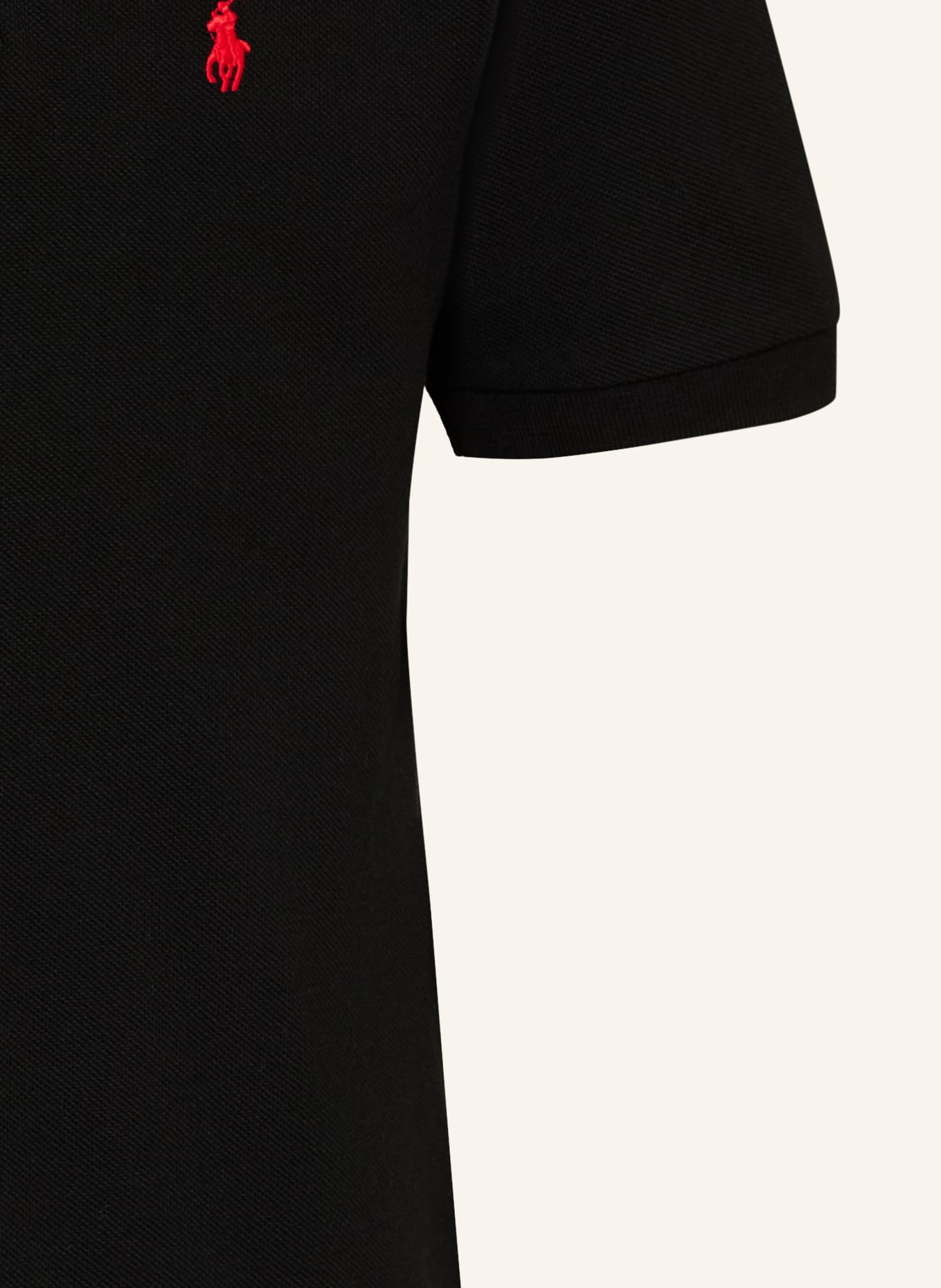 POLO RALPH LAUREN Piqué-poloshirt Classic Fit: ZWART