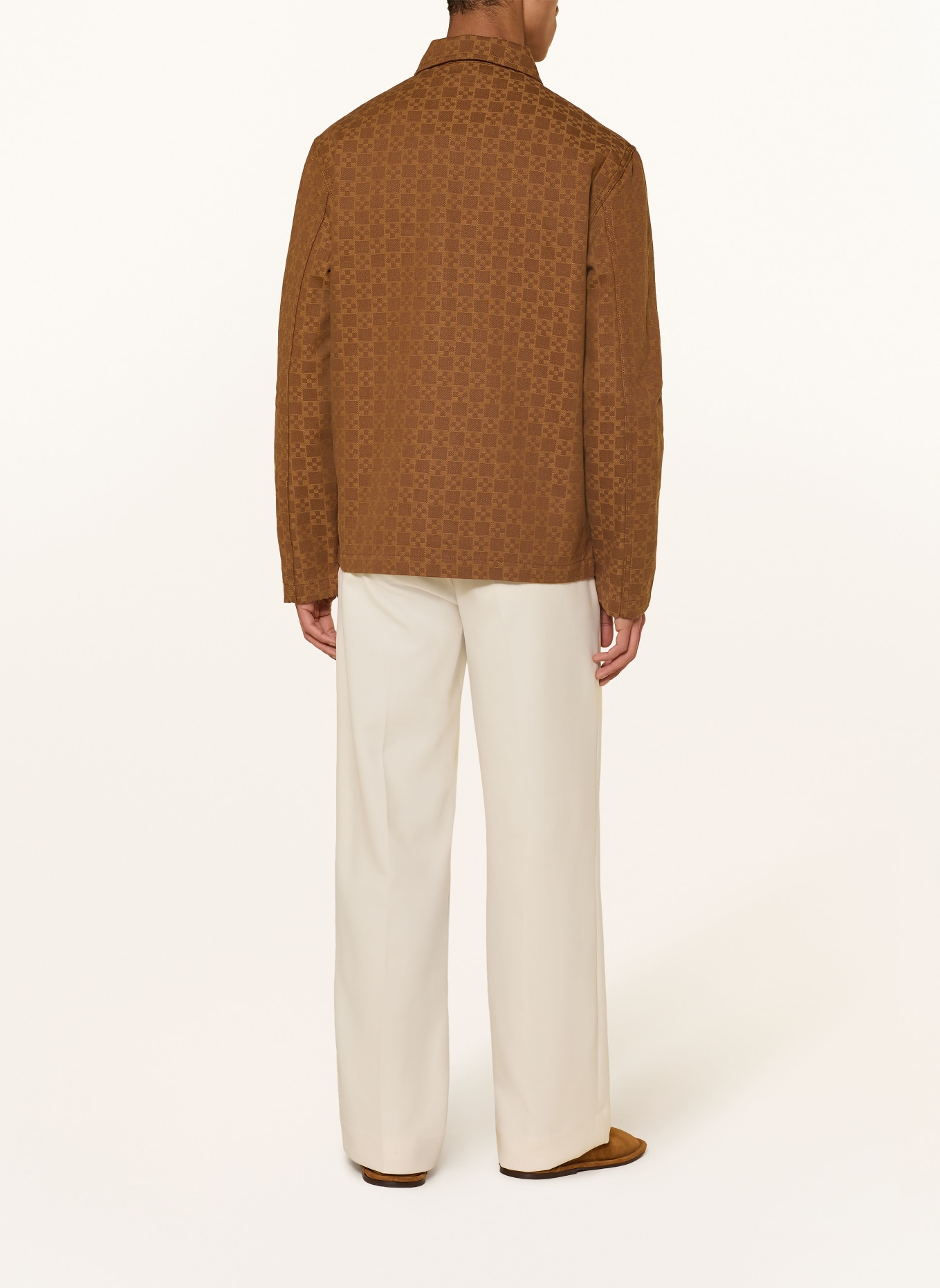 SANDRO Overjacket: CAMEL / BRAUN