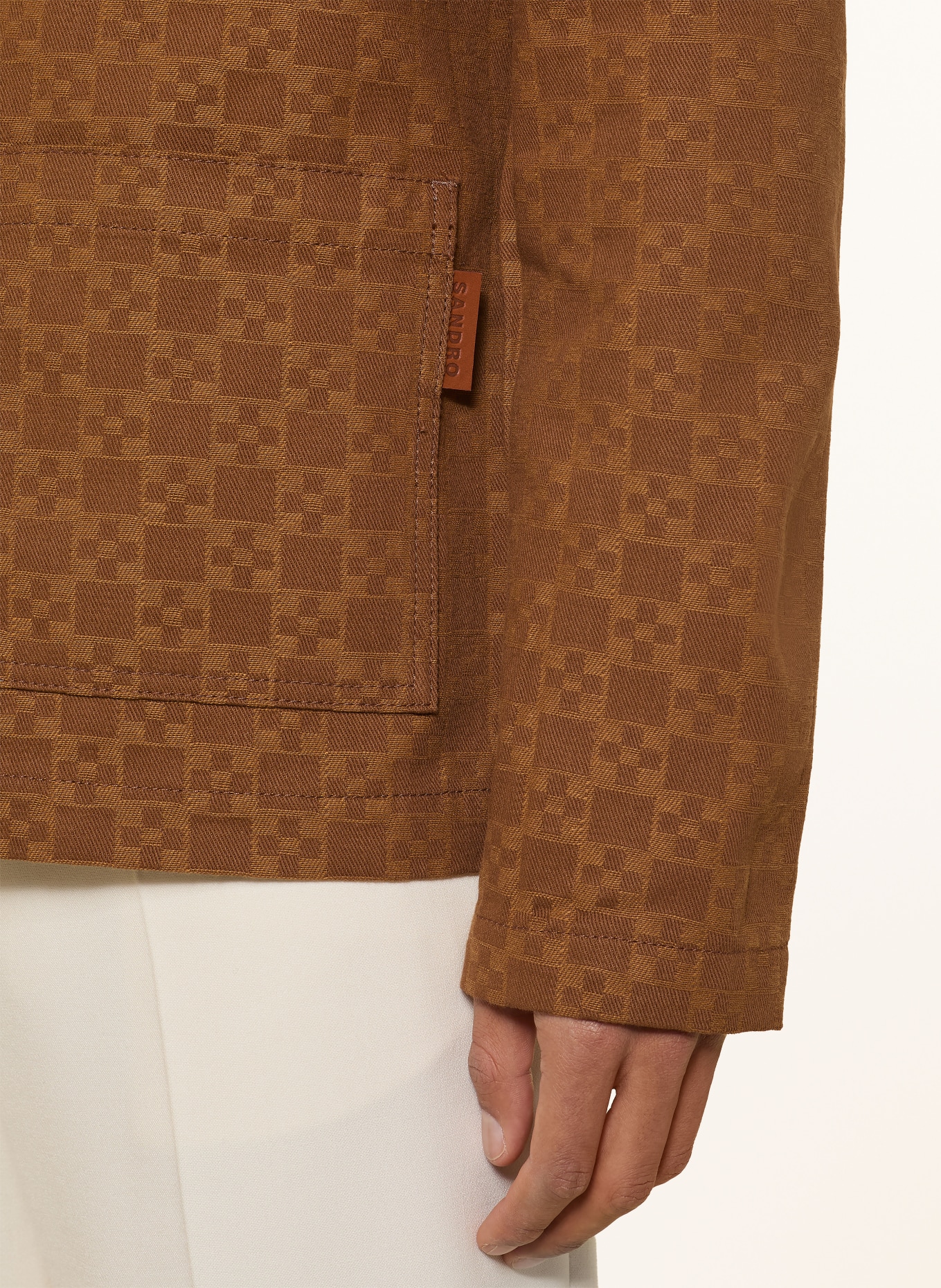 SANDRO Overjacket: CAMEL / BRAUN