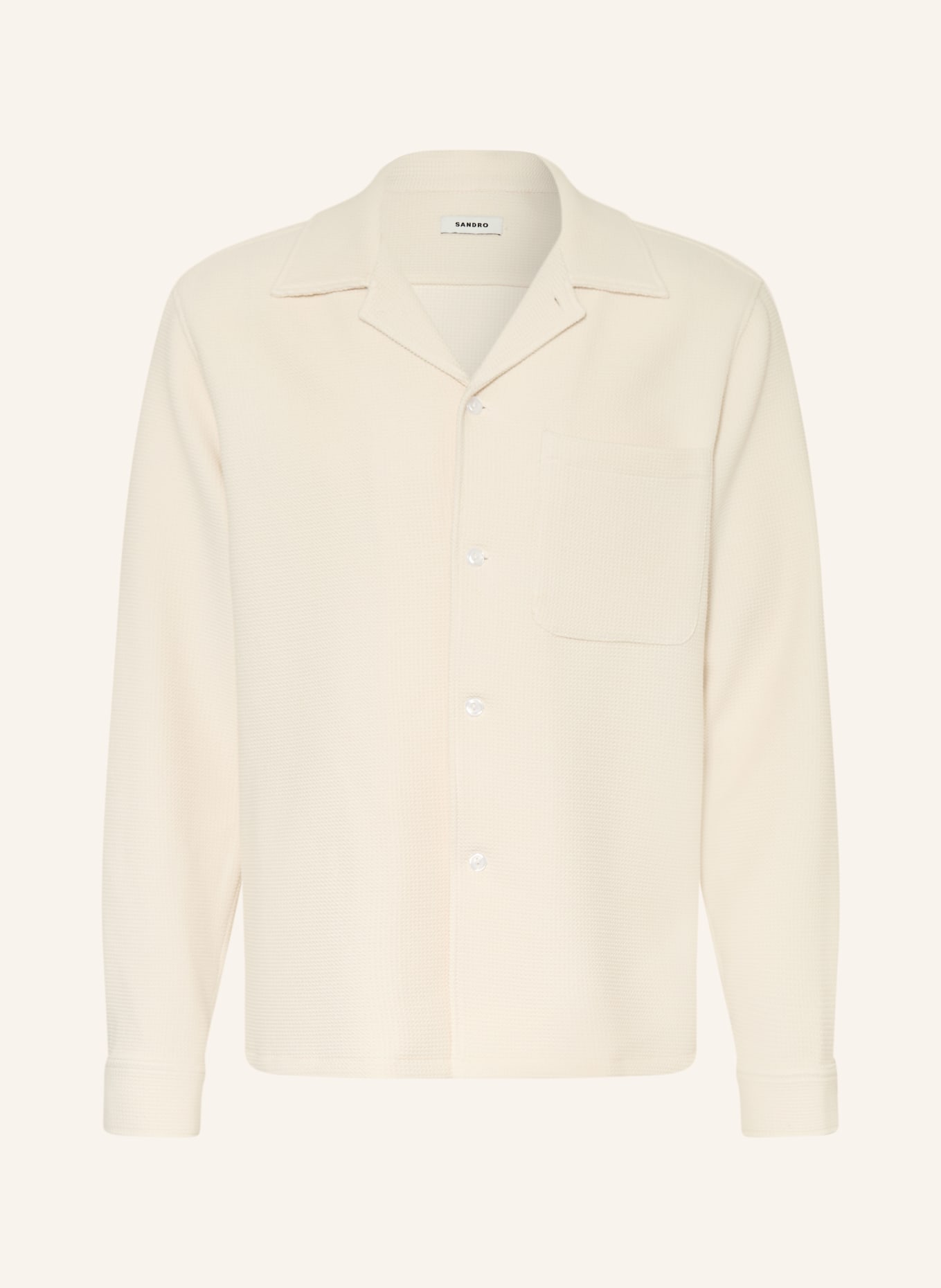 SANDRO Piqué-Hemd Regular Fit: ECRU