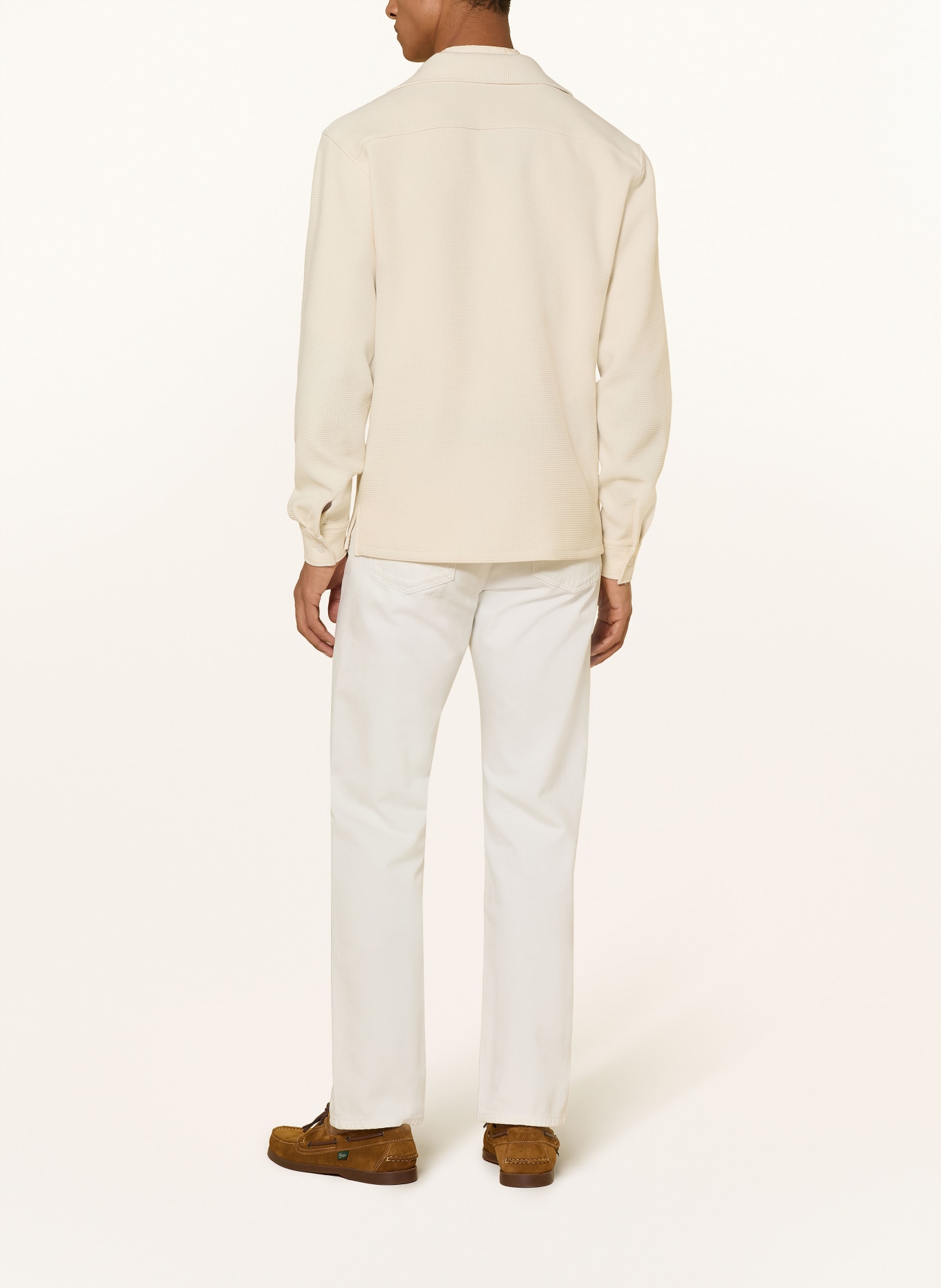 SANDRO Piqué-Hemd Regular Fit: ECRU