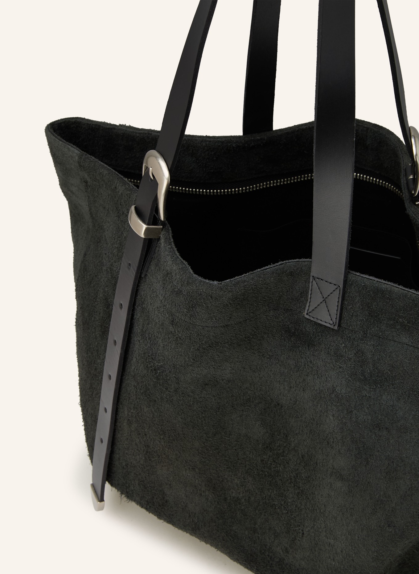 ALLSAINTS Shopper HAVEN: SCHWARZ / SILBER