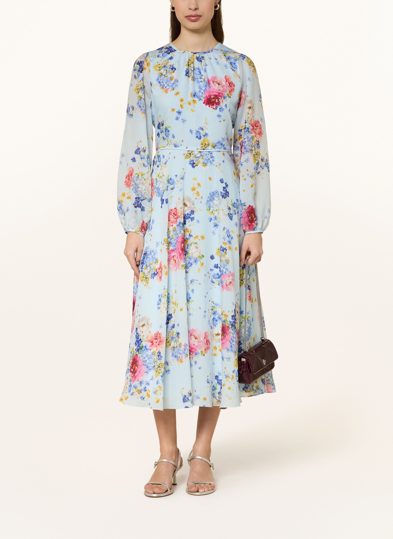 HOBBS Sukienka CONSTANCE: JASNONIEBIESKI / RÓŻOWY / ŻÓŁTY