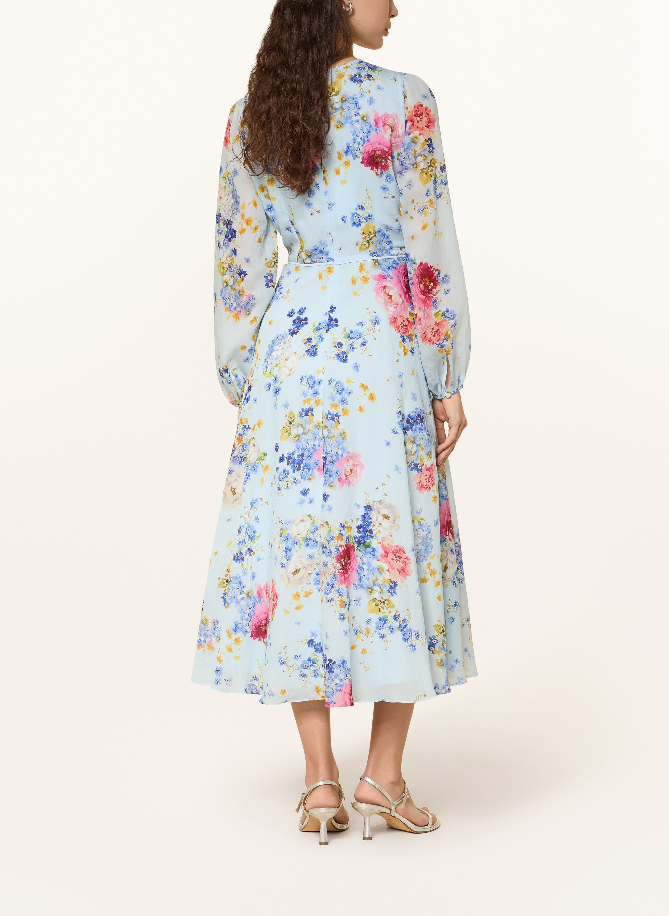 HOBBS Sukienka CONSTANCE: JASNONIEBIESKI / RÓŻOWY / ŻÓŁTY