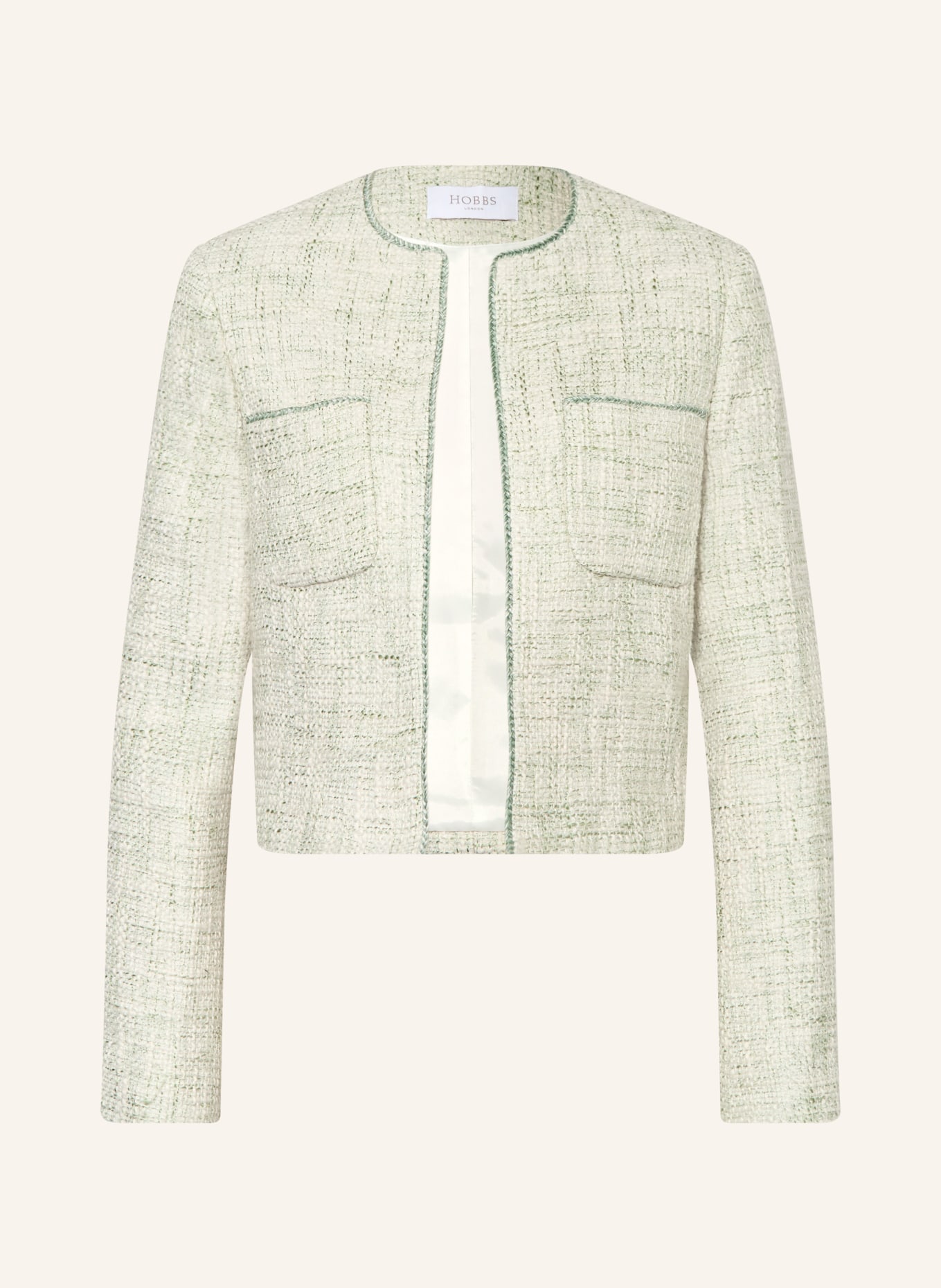 HOBBS Marynarka DARCY z tkaniny bouclé: JASNOZIELONY / ZIELONY
