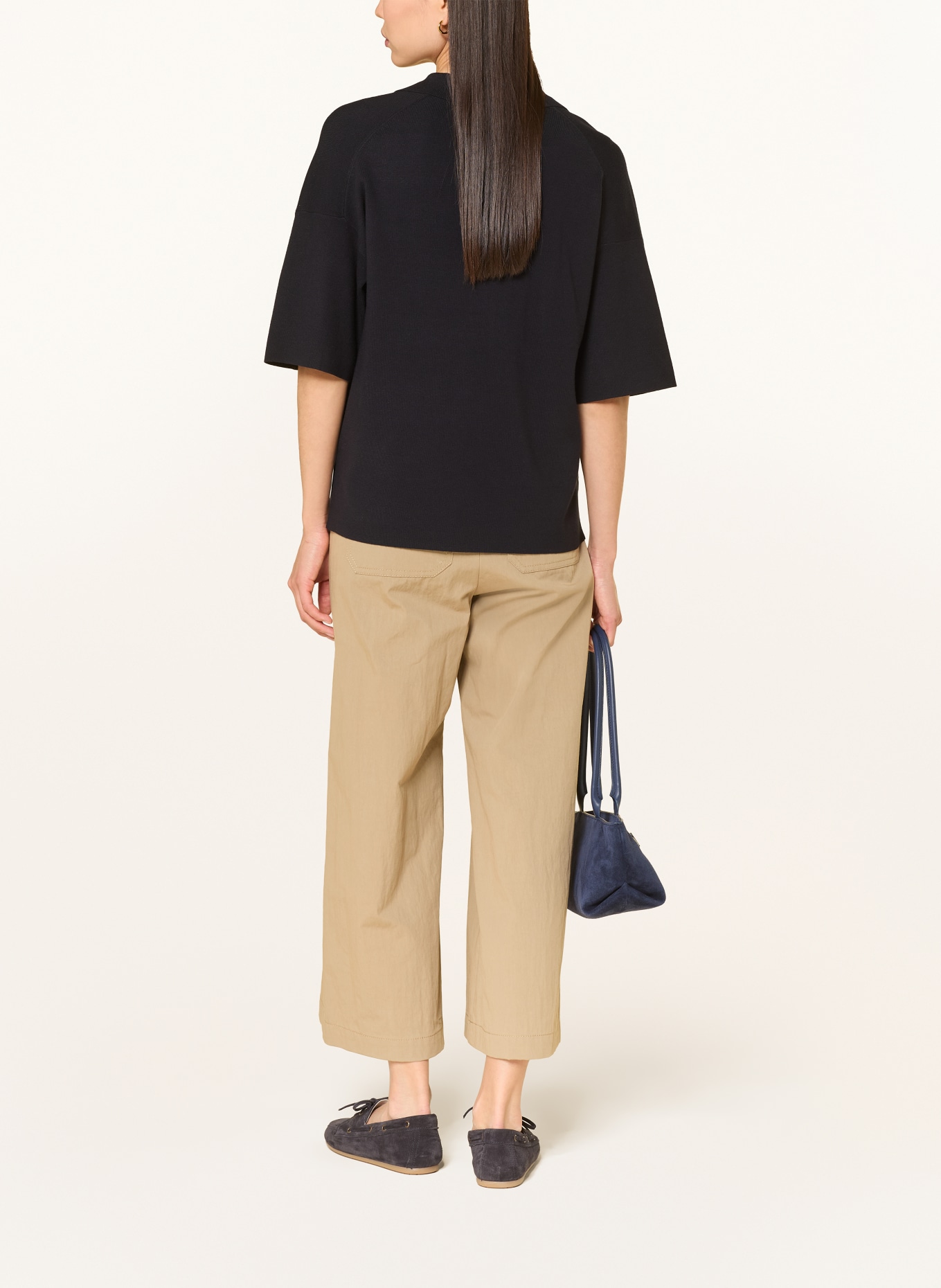 HOBBS Dzianinowa koszulka polo LENORA z rękawami 3/4: CZARNY