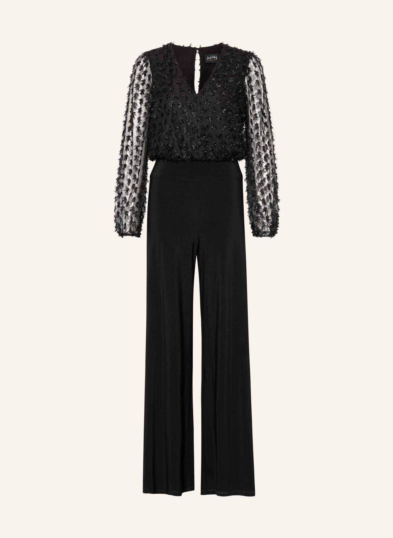 Joseph Ribkoff SIGNATURE Jumpsuit van verschillende materialen: ZWART