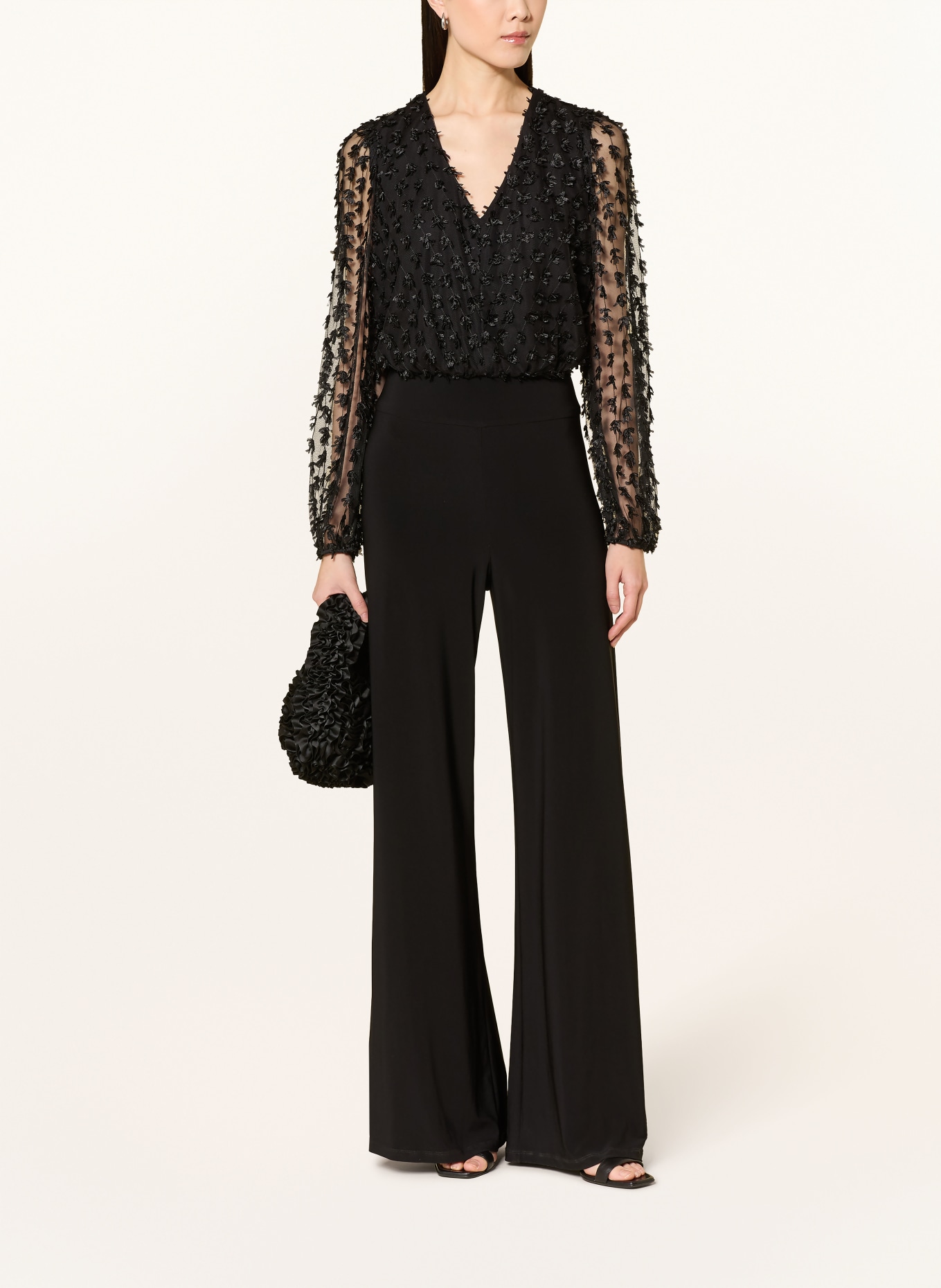 Joseph Ribkoff SIGNATURE Jumpsuit van verschillende materialen: ZWART