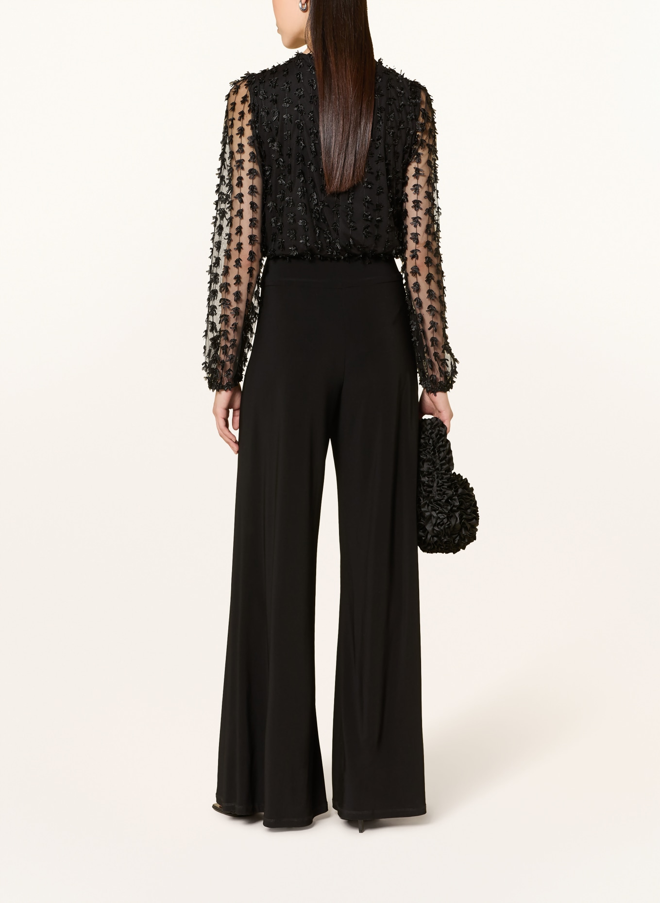 Joseph Ribkoff SIGNATURE Jumpsuit van verschillende materialen: ZWART
