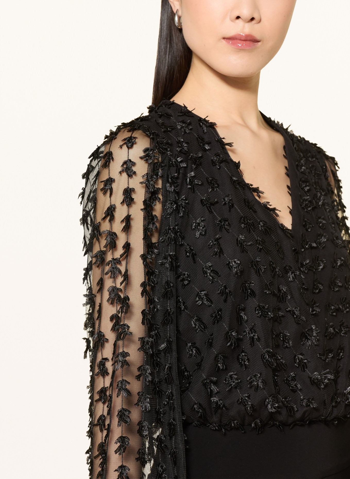 Joseph Ribkoff SIGNATURE Jumpsuit van verschillende materialen: ZWART
