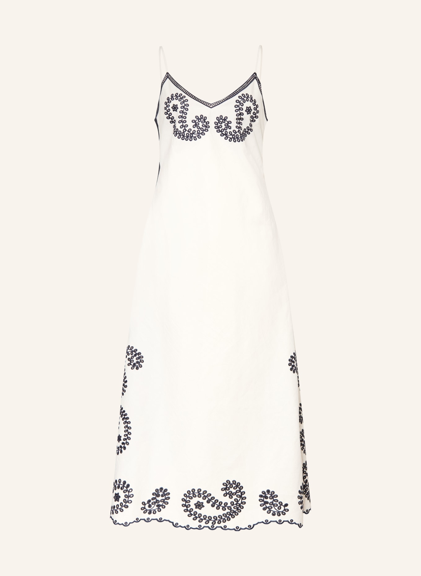 CLAUDIE PIERLOT Kleid: WEISS / DUNKELBLAU