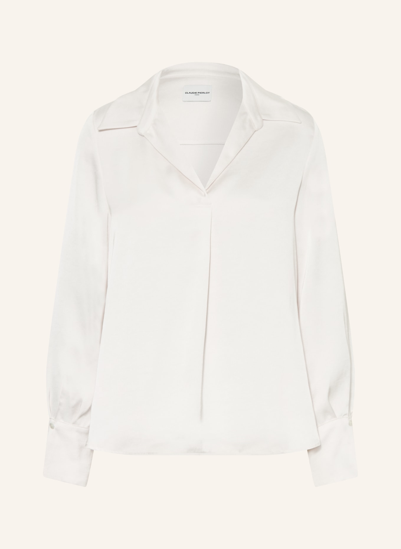 CLAUDIE PIERLOT Blusenshirt aus Satin: CREME