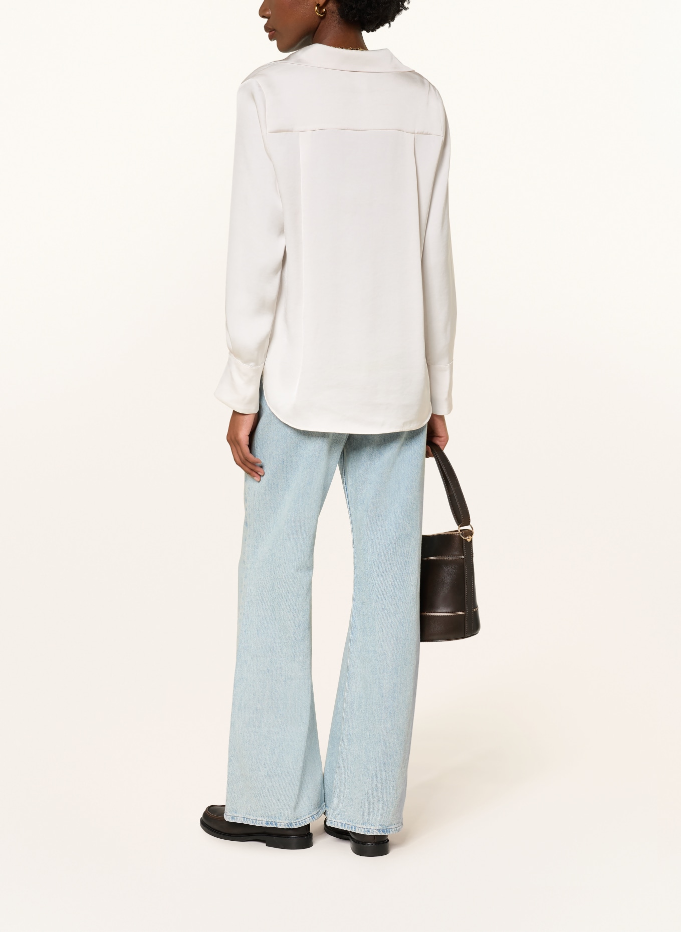 CLAUDIE PIERLOT Blusenshirt aus Satin: CREME