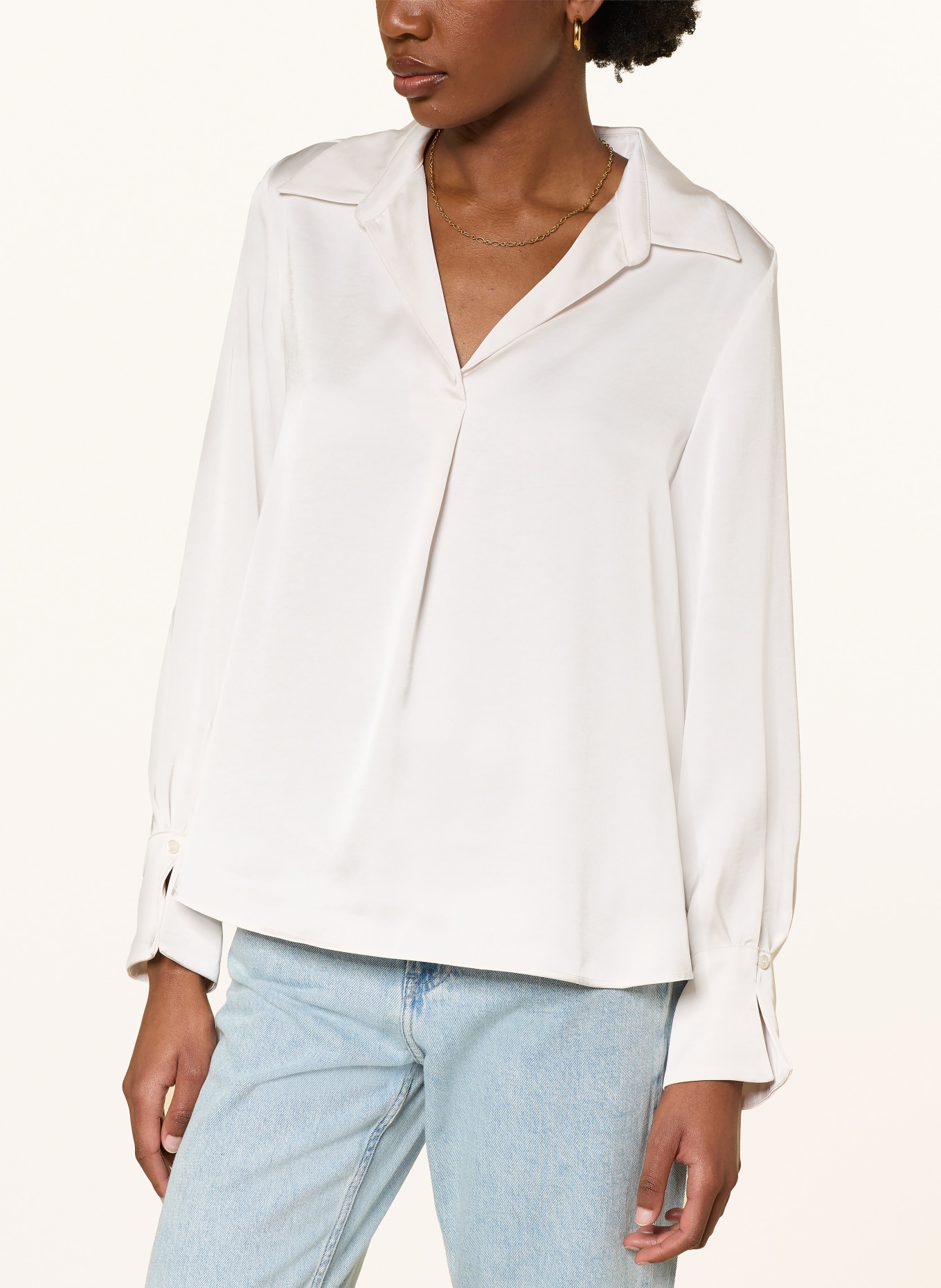 CLAUDIE PIERLOT Blusenshirt aus Satin: CREME