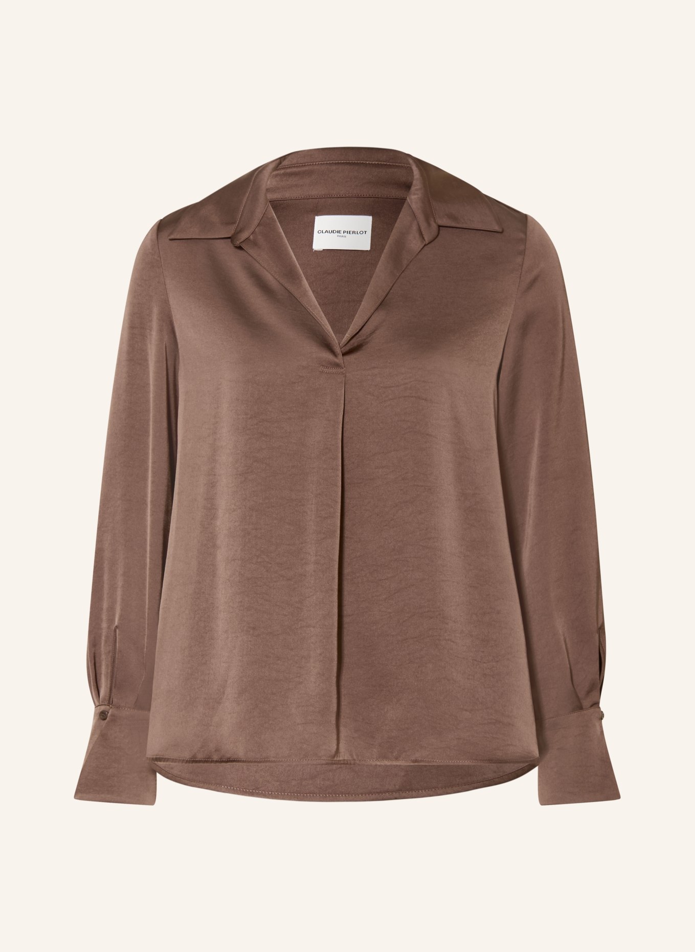 CLAUDIE PIERLOT Blusenshirt aus Satin: BRAUN