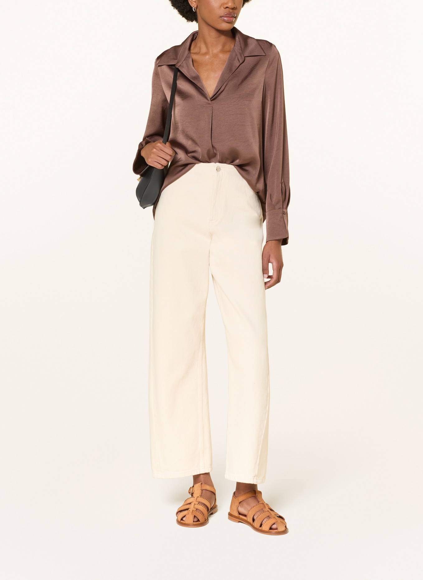 CLAUDIE PIERLOT Blusenshirt aus Satin: BRAUN