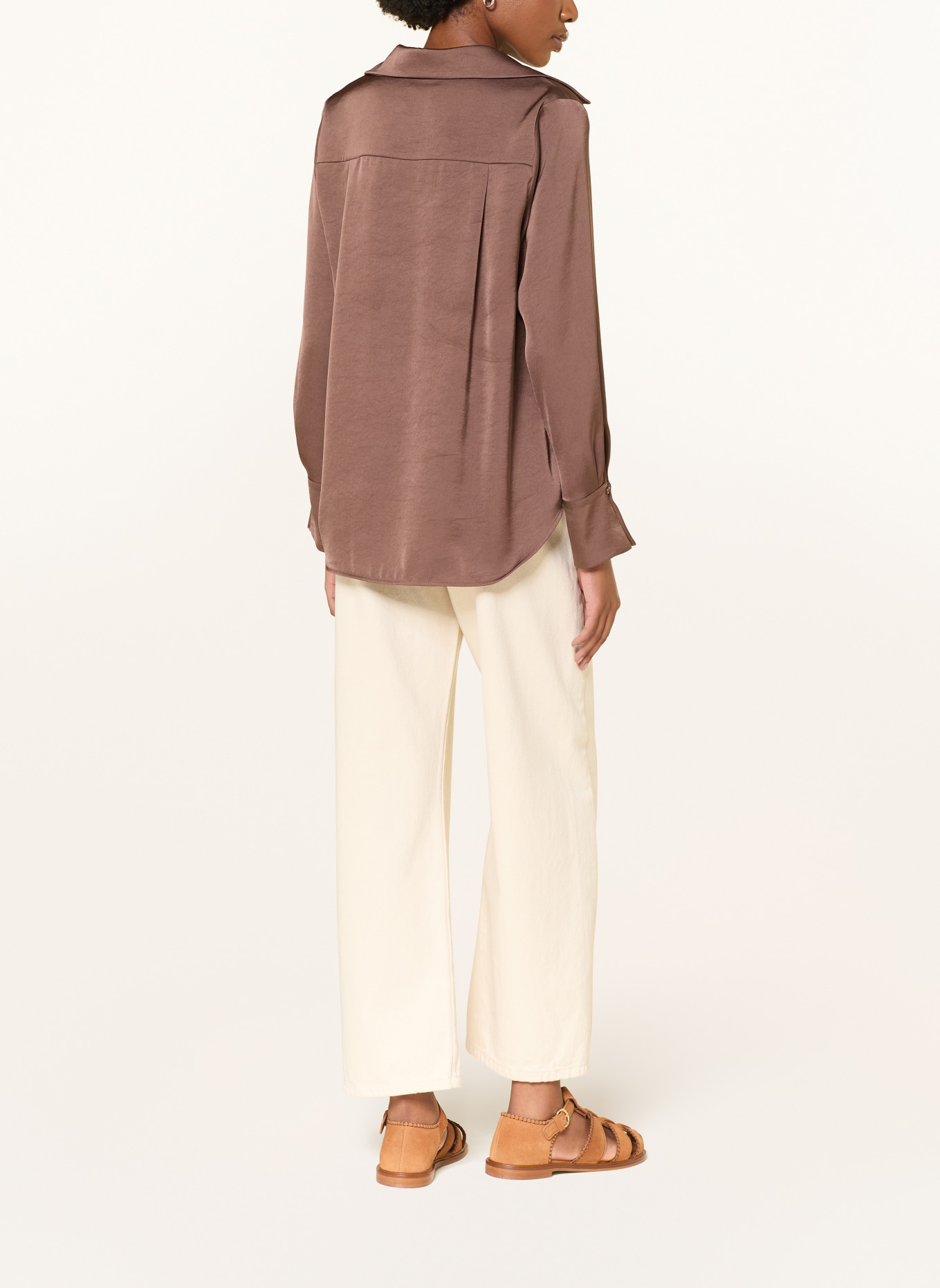 CLAUDIE PIERLOT Blusenshirt aus Satin: BRAUN