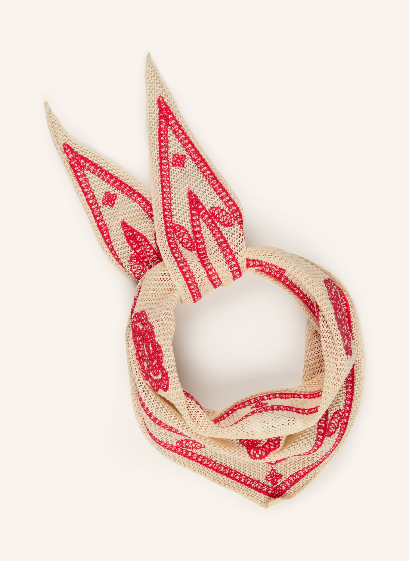 CLAUDIE PIERLOT Tuch: HELLBRAUN / ROT